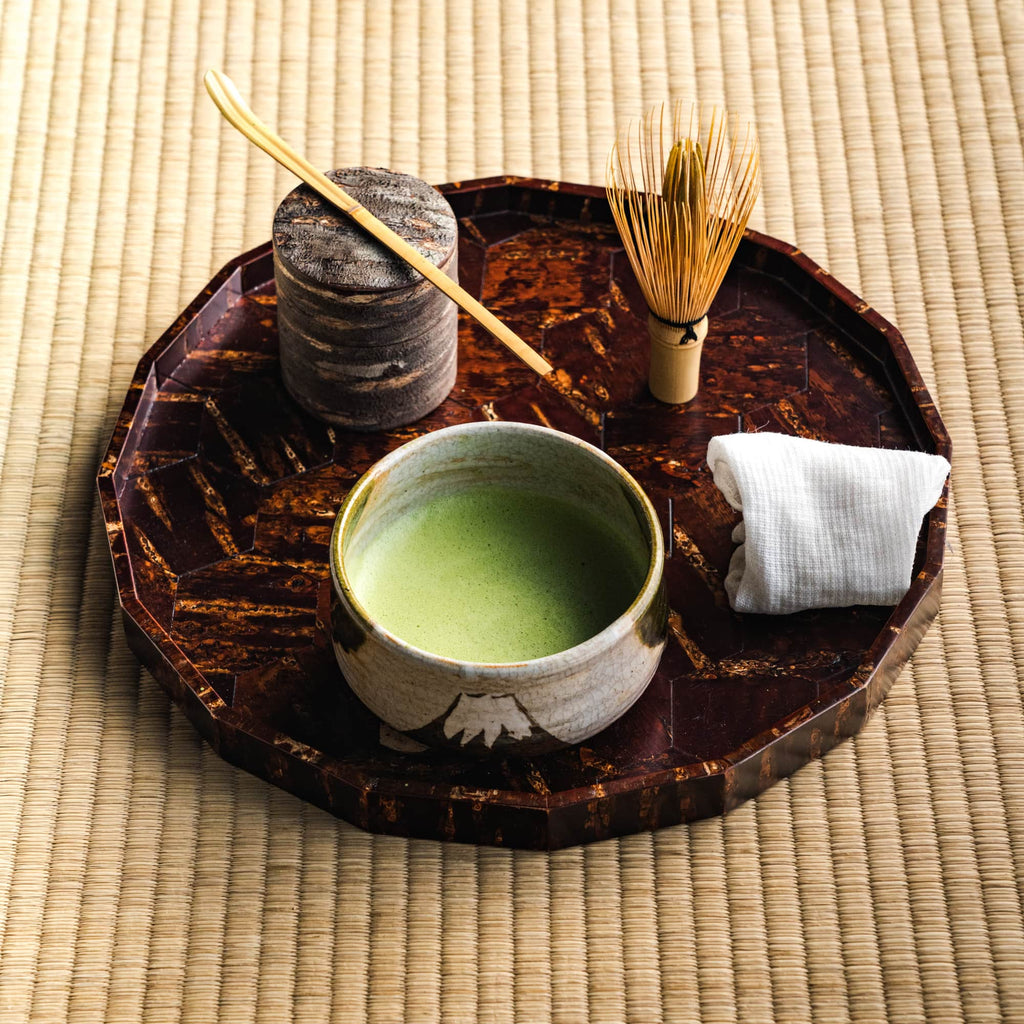 Mt. Fuji Ao-Oribe Chawan