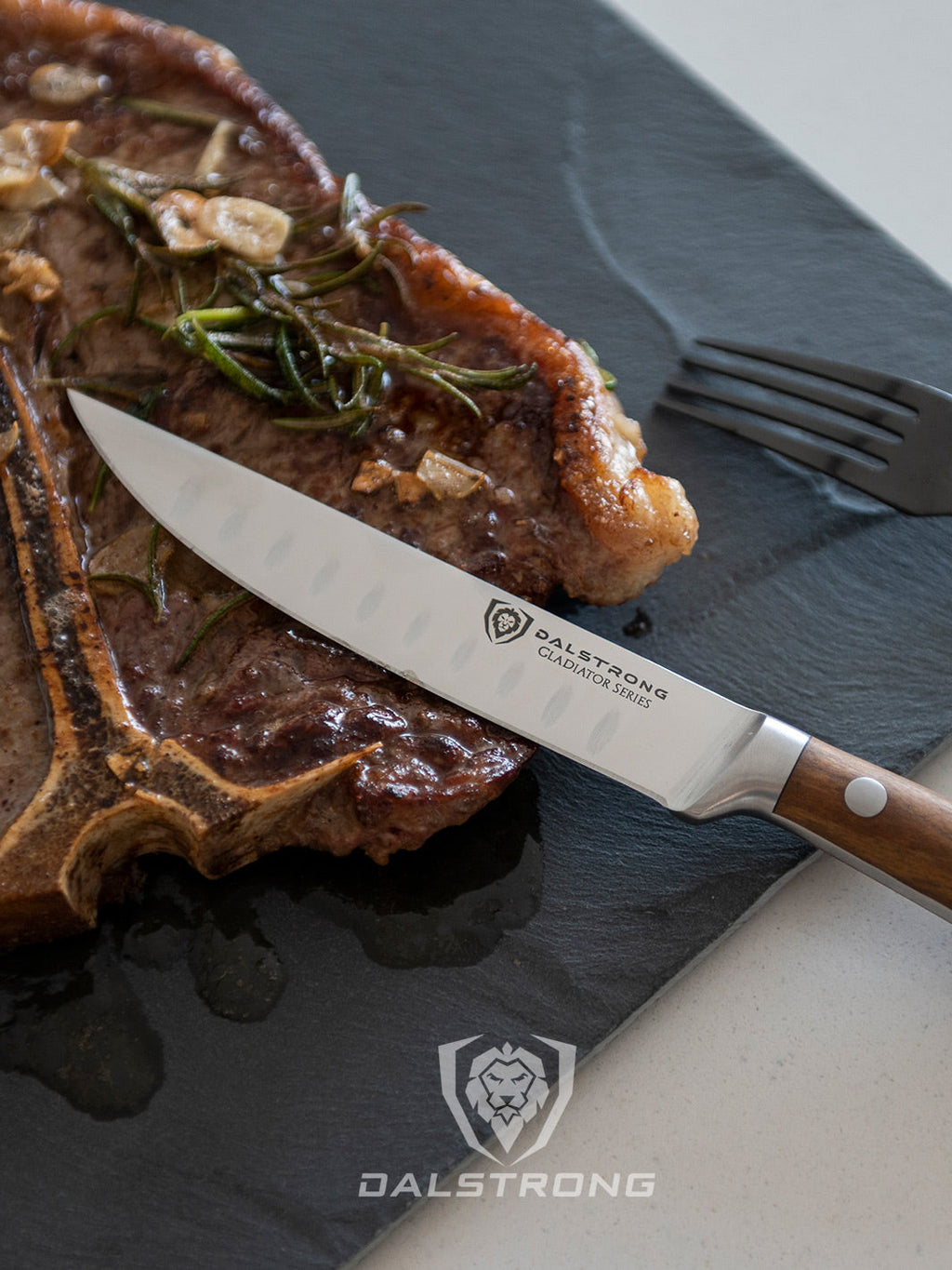 4-Piece Steak Knife Set 5" | Olive Wood Handle | Gladiator Series | Dalstrong ©