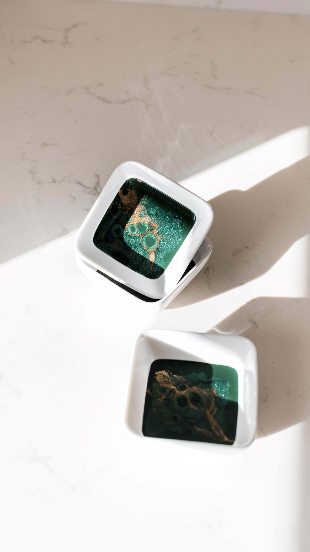 Resin Accented Ceramic Dipping Bowls (sets of 3)