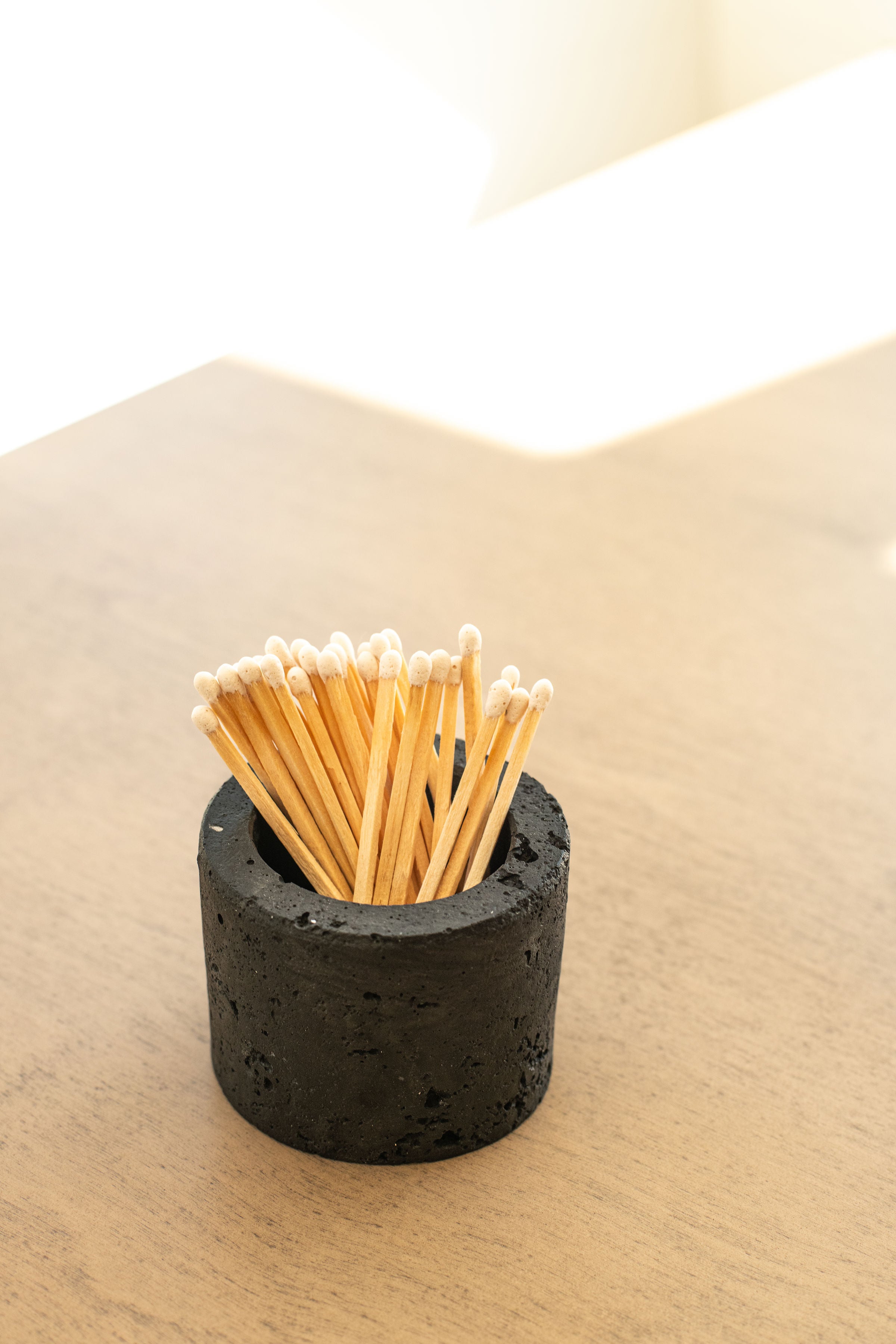 Travertine and Lava Rock Mini Vessel