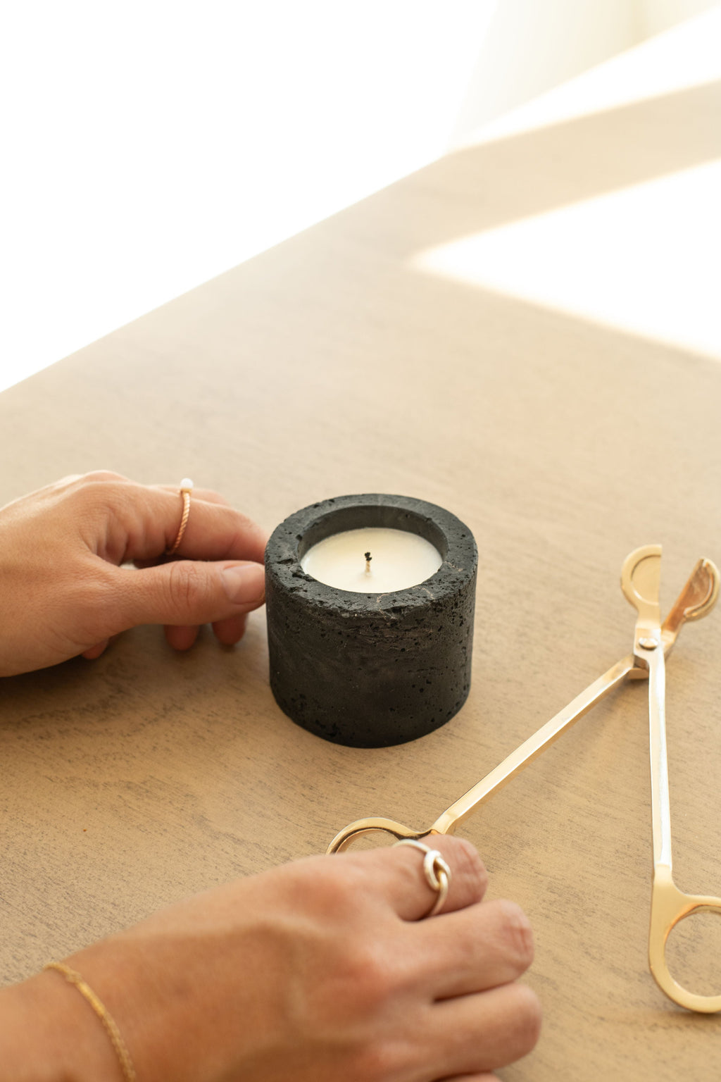 Travertine and Lava Rock Mini Candle (NEW SPRING SCENTS AVAILABLE!)
