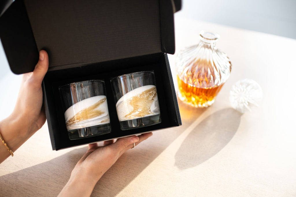 NEW!!! Resin Coated Old Fashioned Whisky Glasses (Set of 2) - Restocking May 29