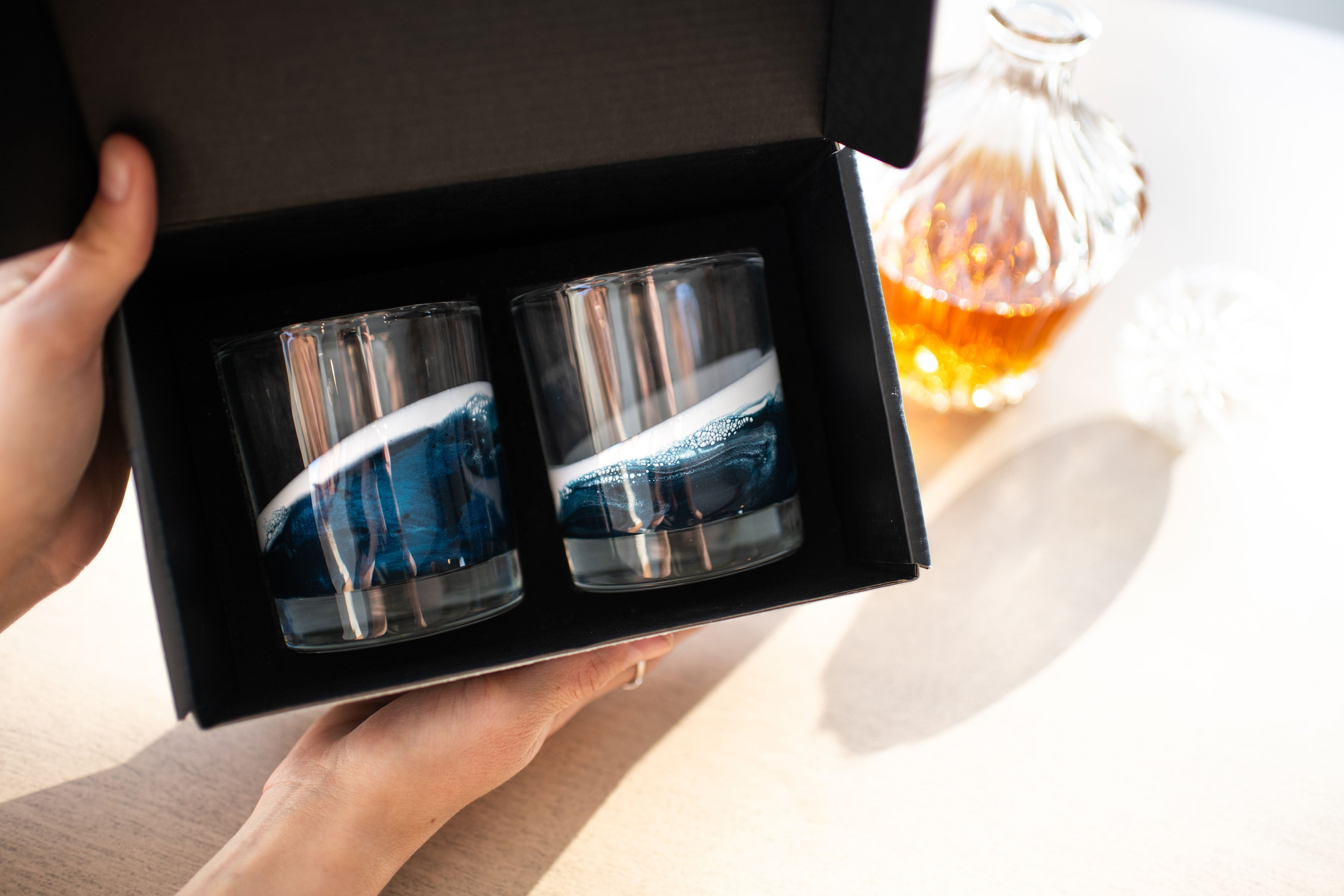 NEW!!! Resin Coated Old Fashioned Whisky Glasses (Set of 2) - Restocking May 29