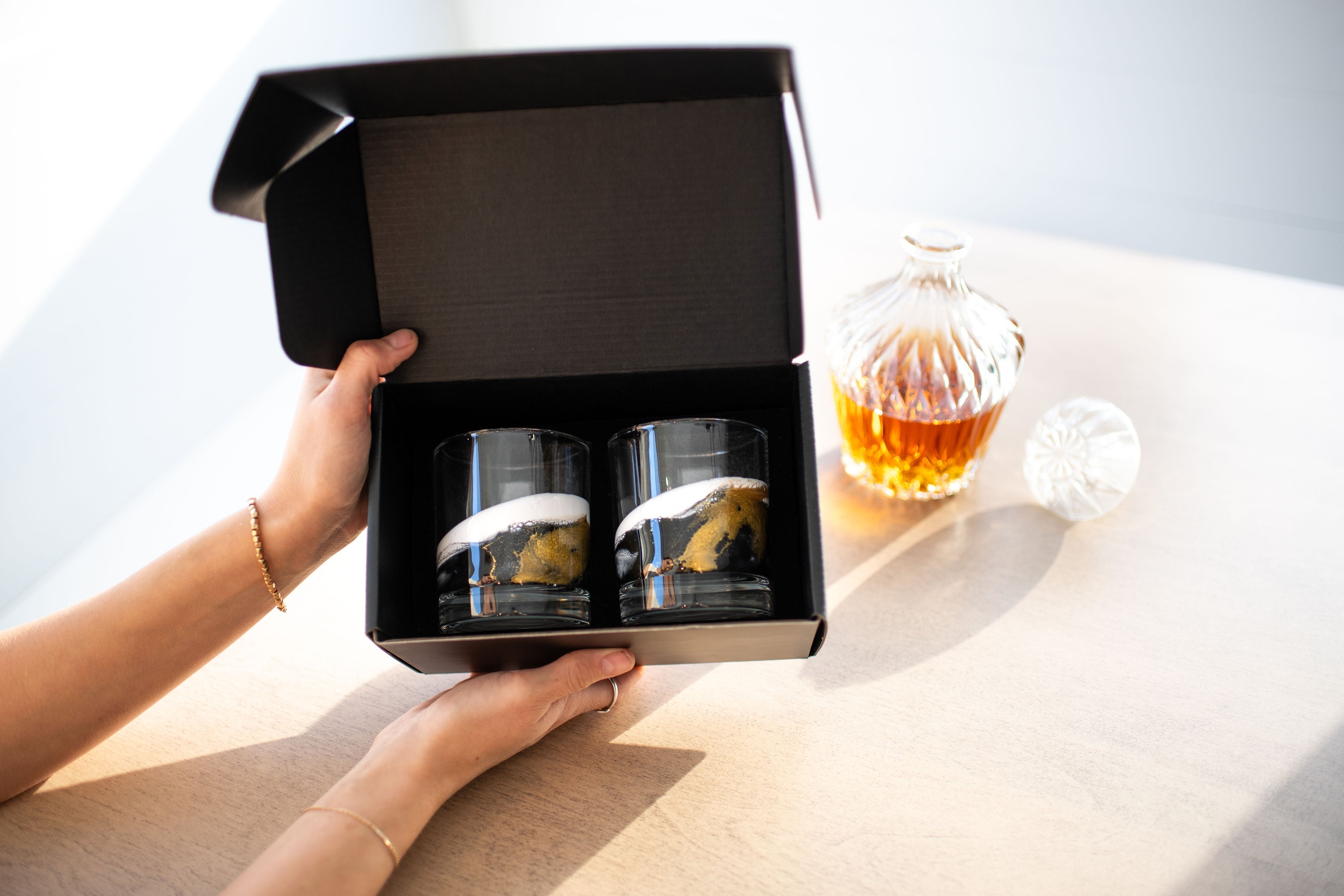 NEW!!! Resin Coated Old Fashioned Whisky Glasses (Set of 2) - Restocking May 29