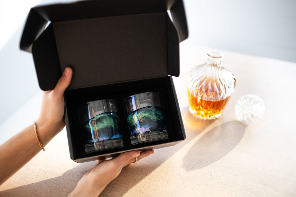 NEW!!! Resin Coated Old Fashioned Whisky Glasses (Set of 2) - Restocking May 29