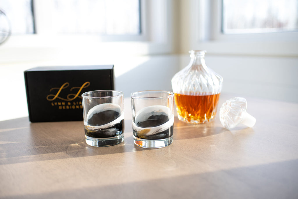 NEW!!! Resin Coated Old Fashioned Whisky Glasses (Set of 2) - Restocking May 29