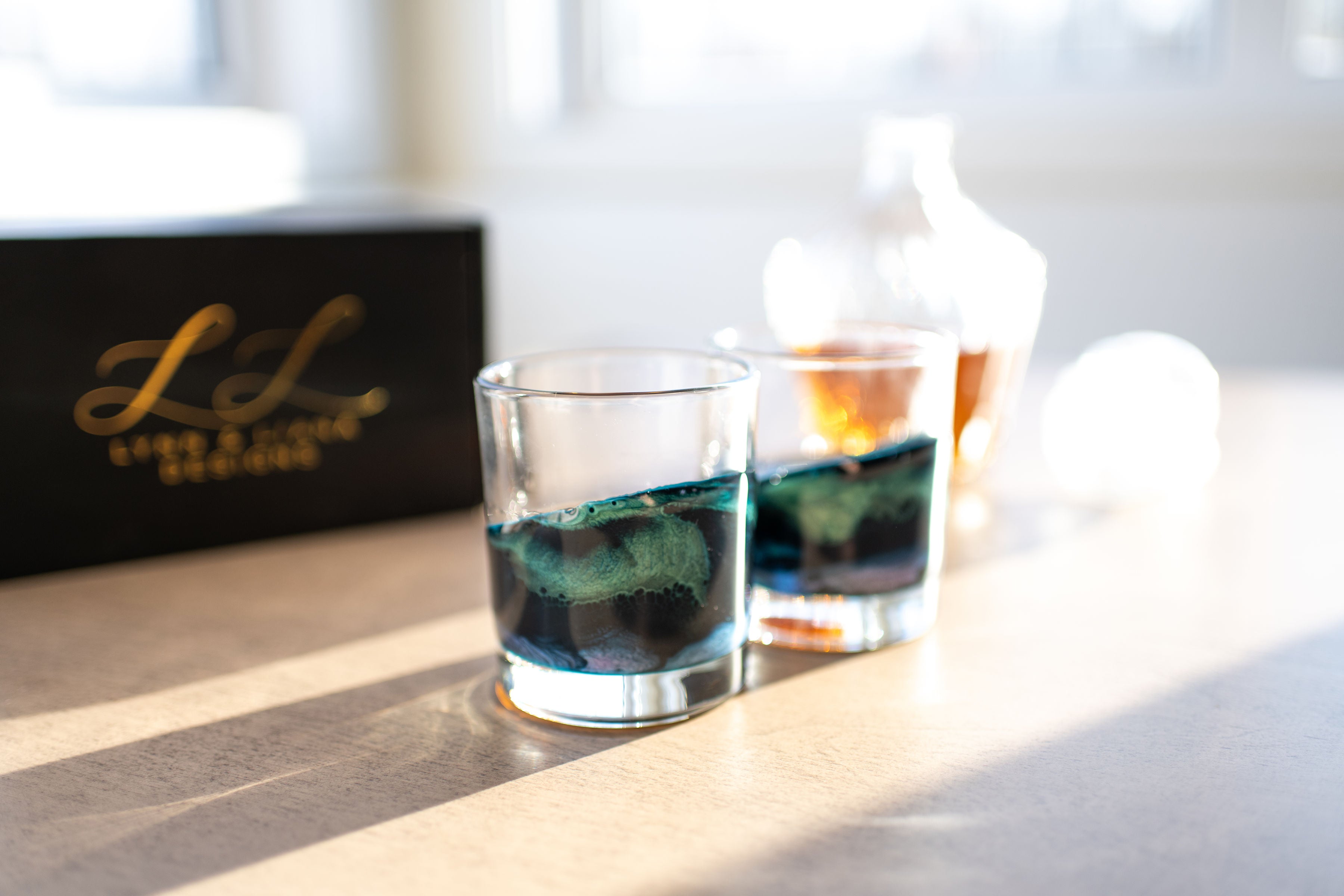 NEW!!! Resin Coated Old Fashioned Whisky Glasses (Set of 2) - Restocking May 29