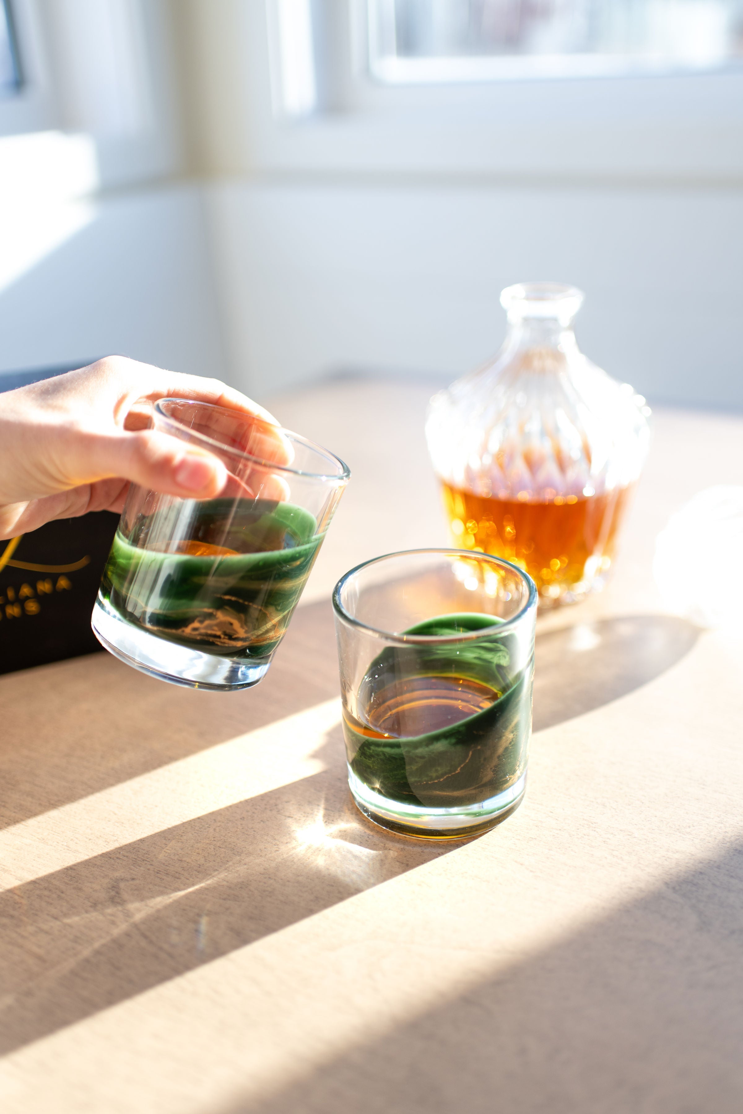 NEW!!! Resin Coated Old Fashioned Whisky Glasses (Set of 2) - Restocking May 29