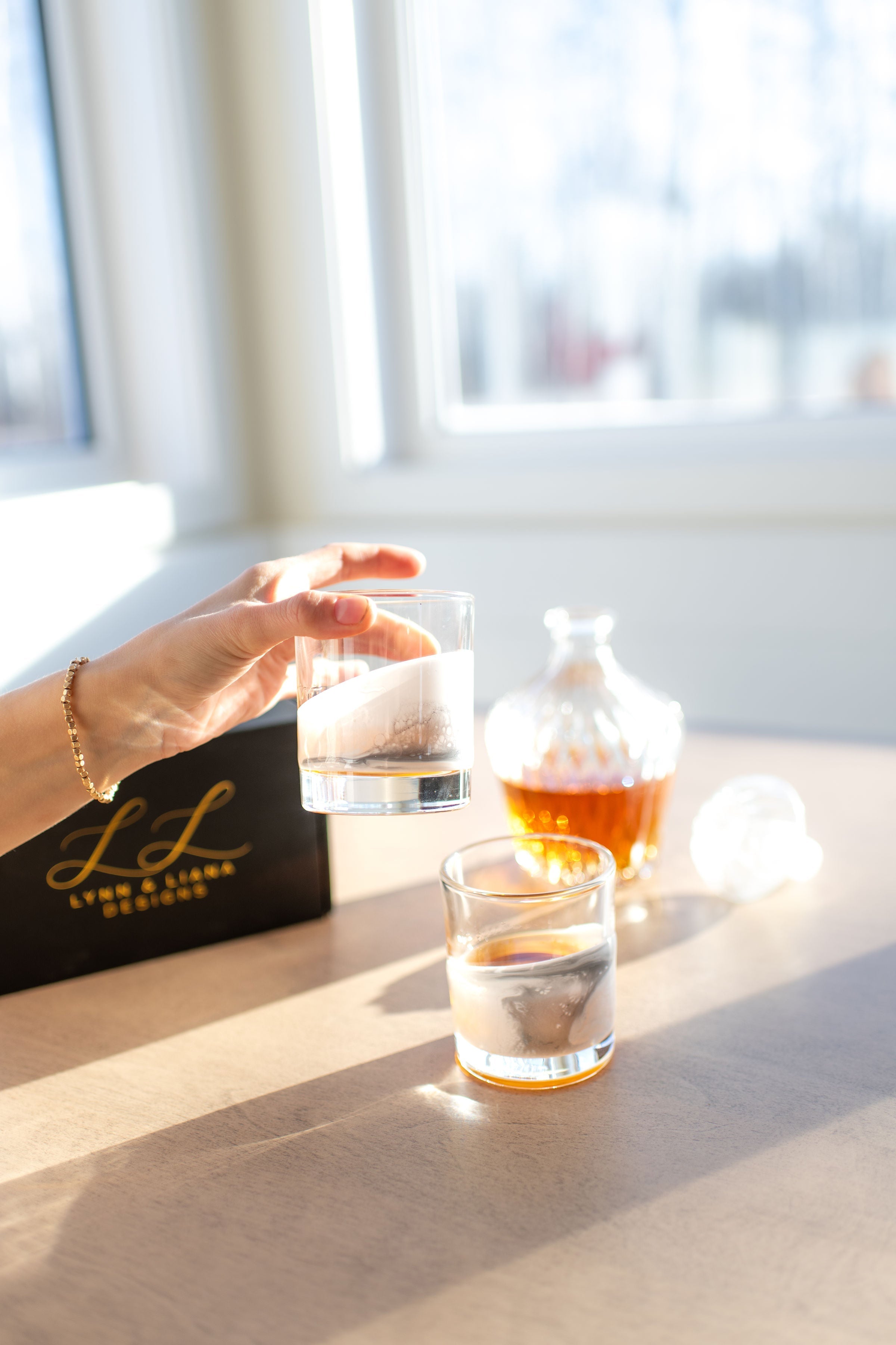 NEW!!! Resin Coated Old Fashioned Whisky Glasses (Set of 2) - Restocking May 29