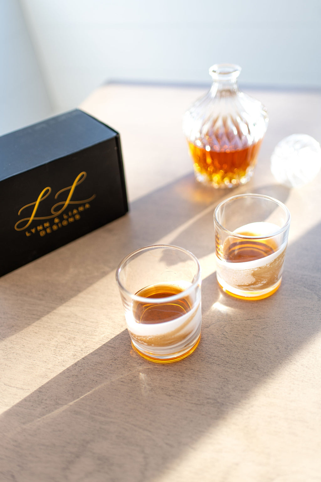 NEW!!! Resin Coated Old Fashioned Whisky Glasses (Set of 2) - Restocking May 29