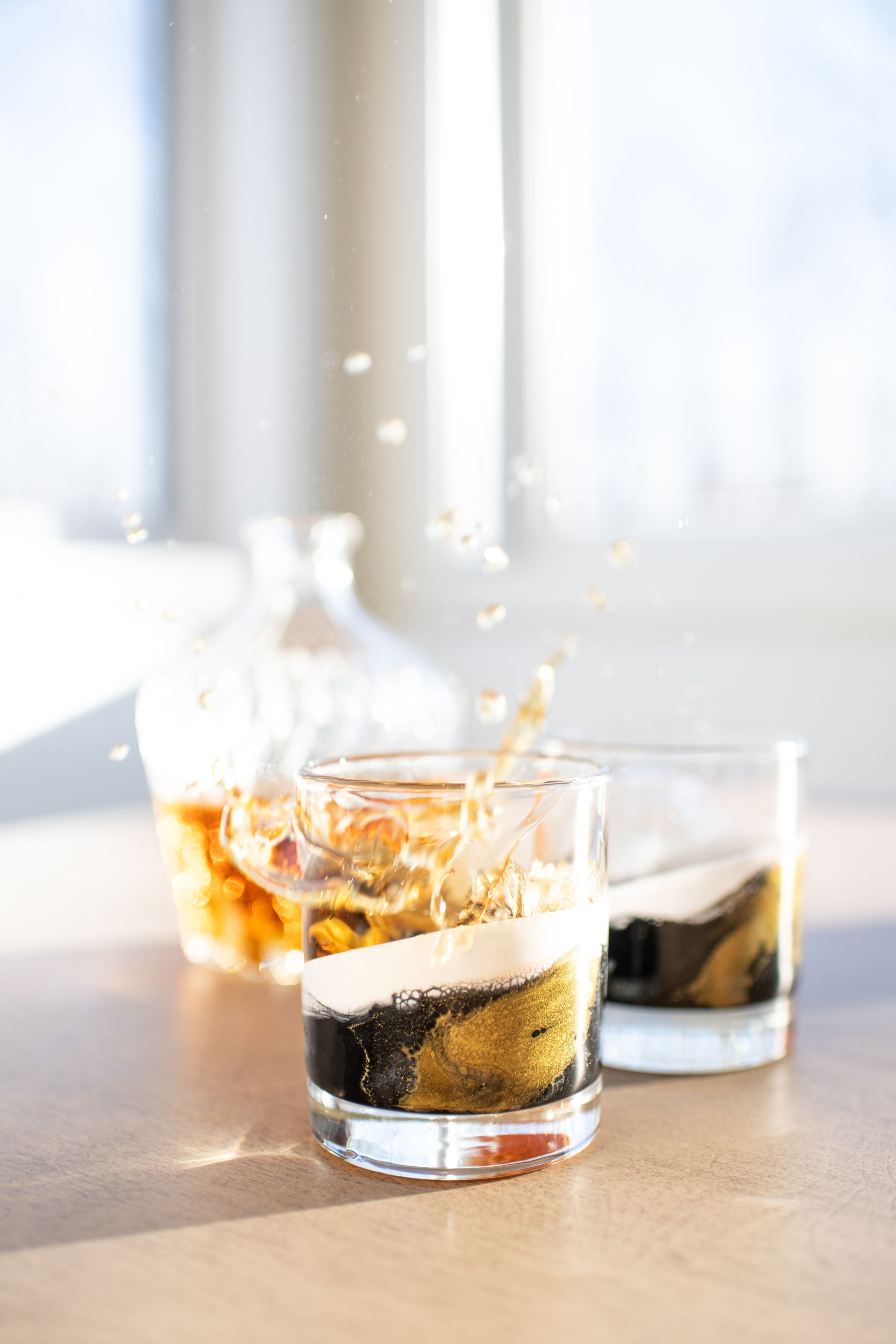 NEW!!! Resin Coated Old Fashioned Whisky Glasses (Set of 2) - Restocking May 29