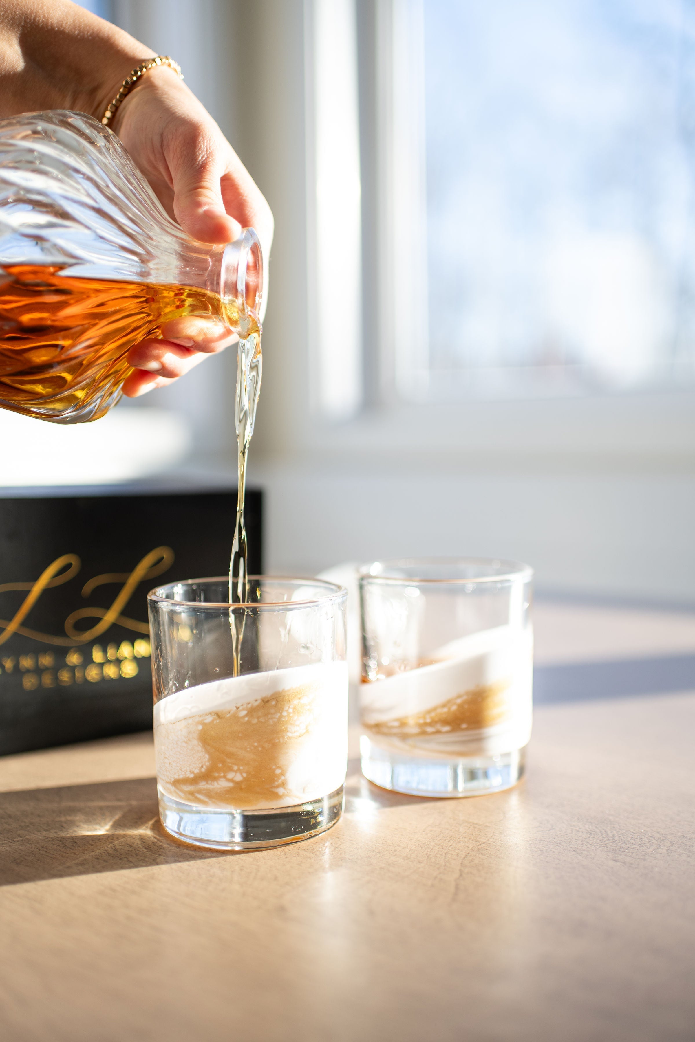 NEW!!! Resin Coated Old Fashioned Whisky Glasses (Set of 2) - Restocking May 29