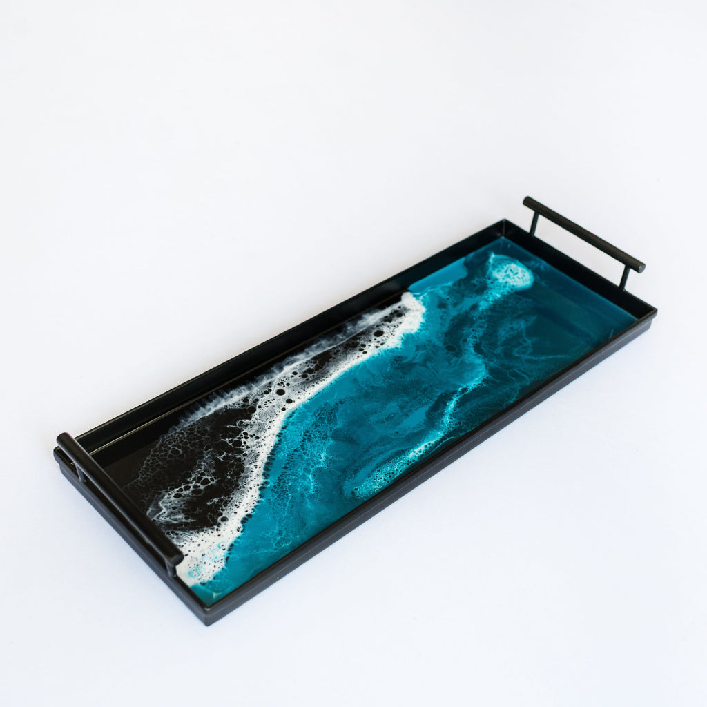 Resin Black Rectangle Tray