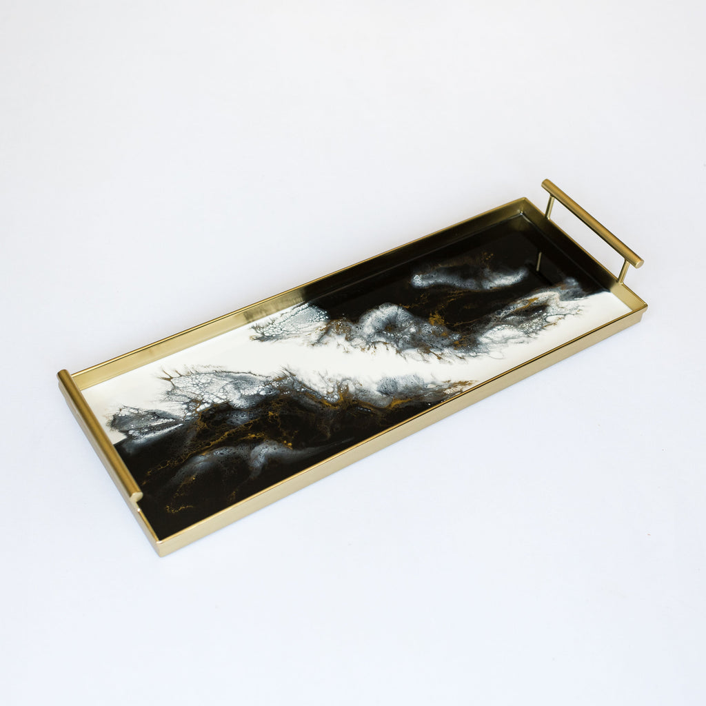 Back in Stock! Resin Gold Rectangle Tray