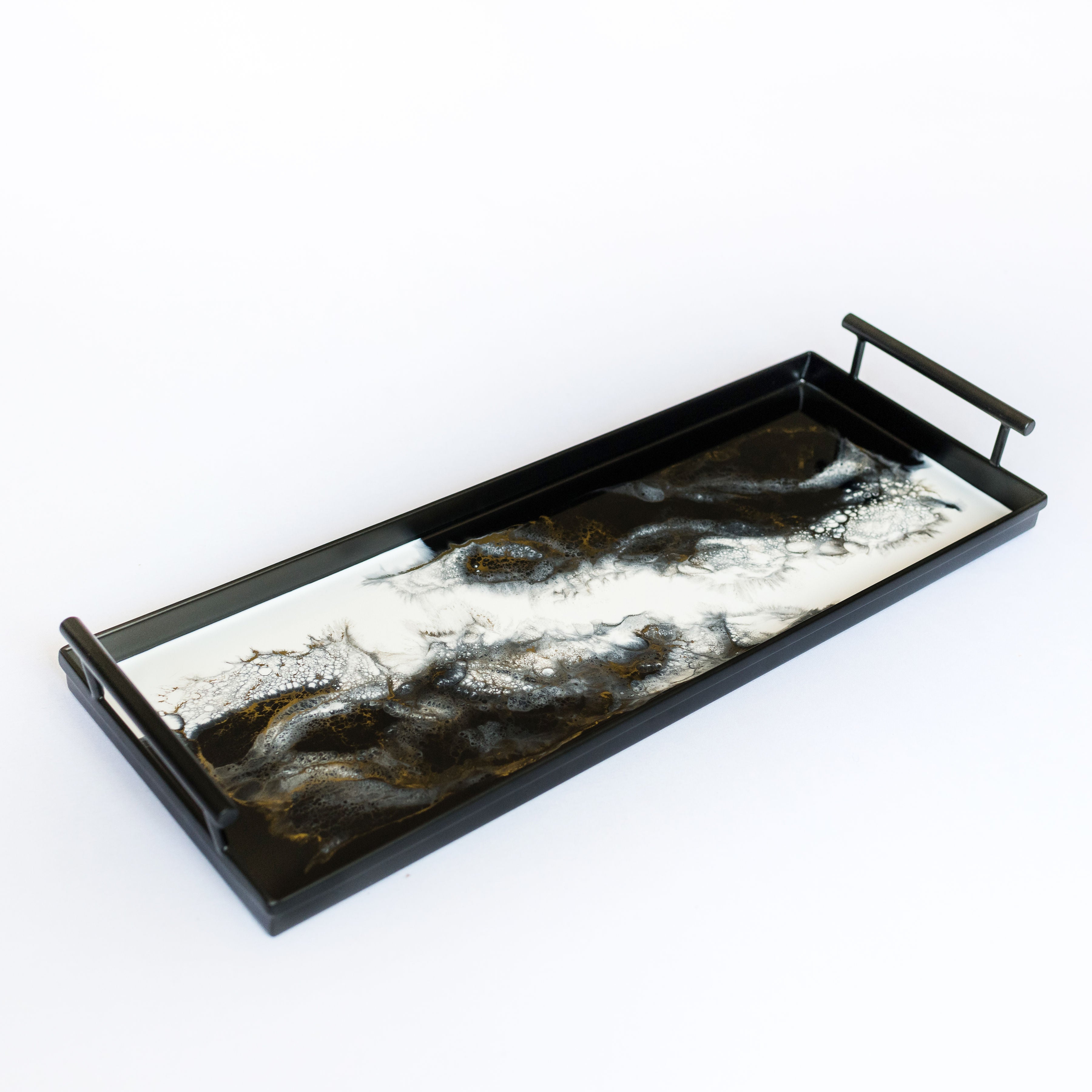 Resin Black Rectangle Tray