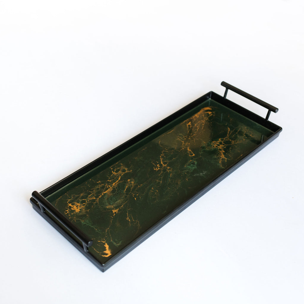 Resin Black Rectangle Tray