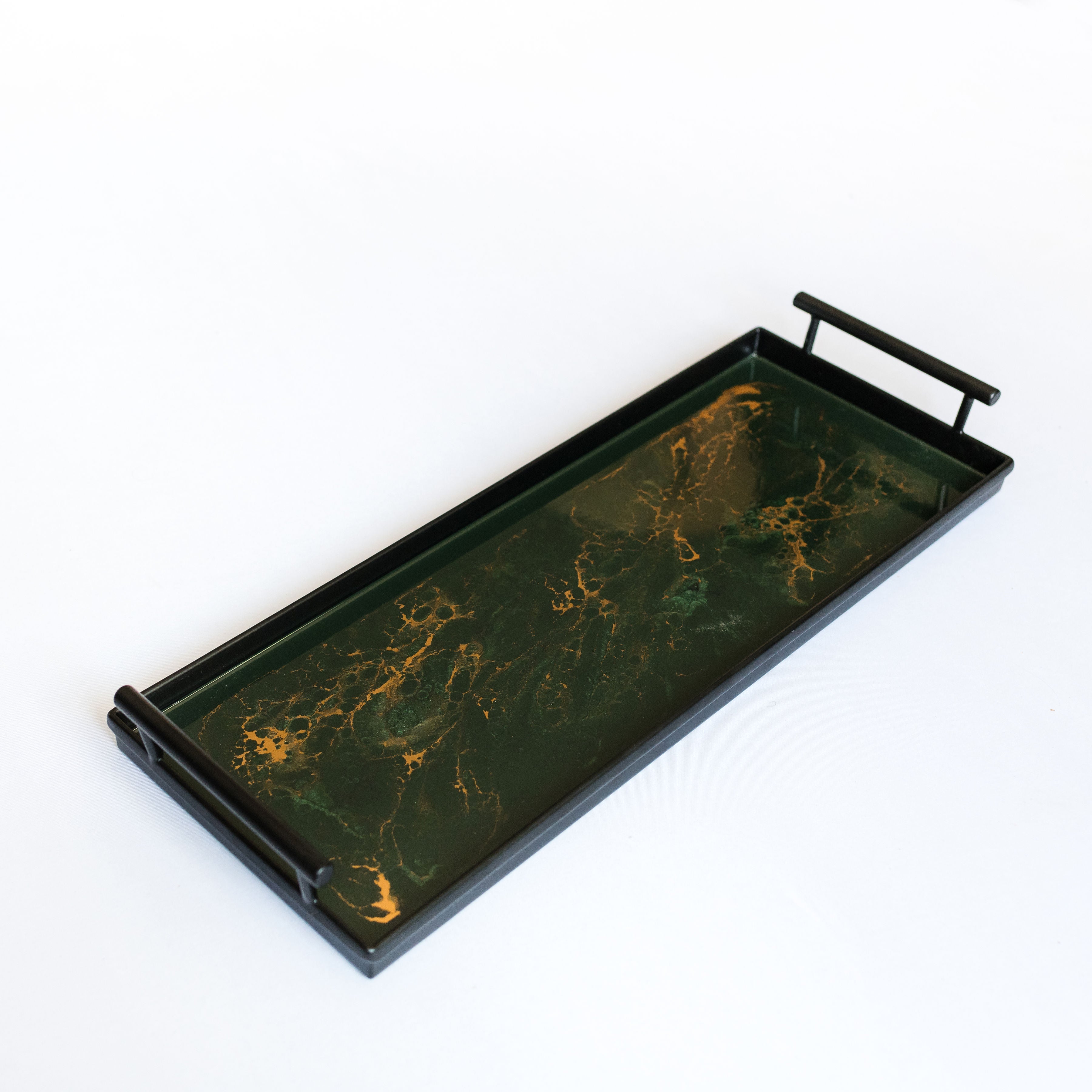 Resin Black Rectangle Tray