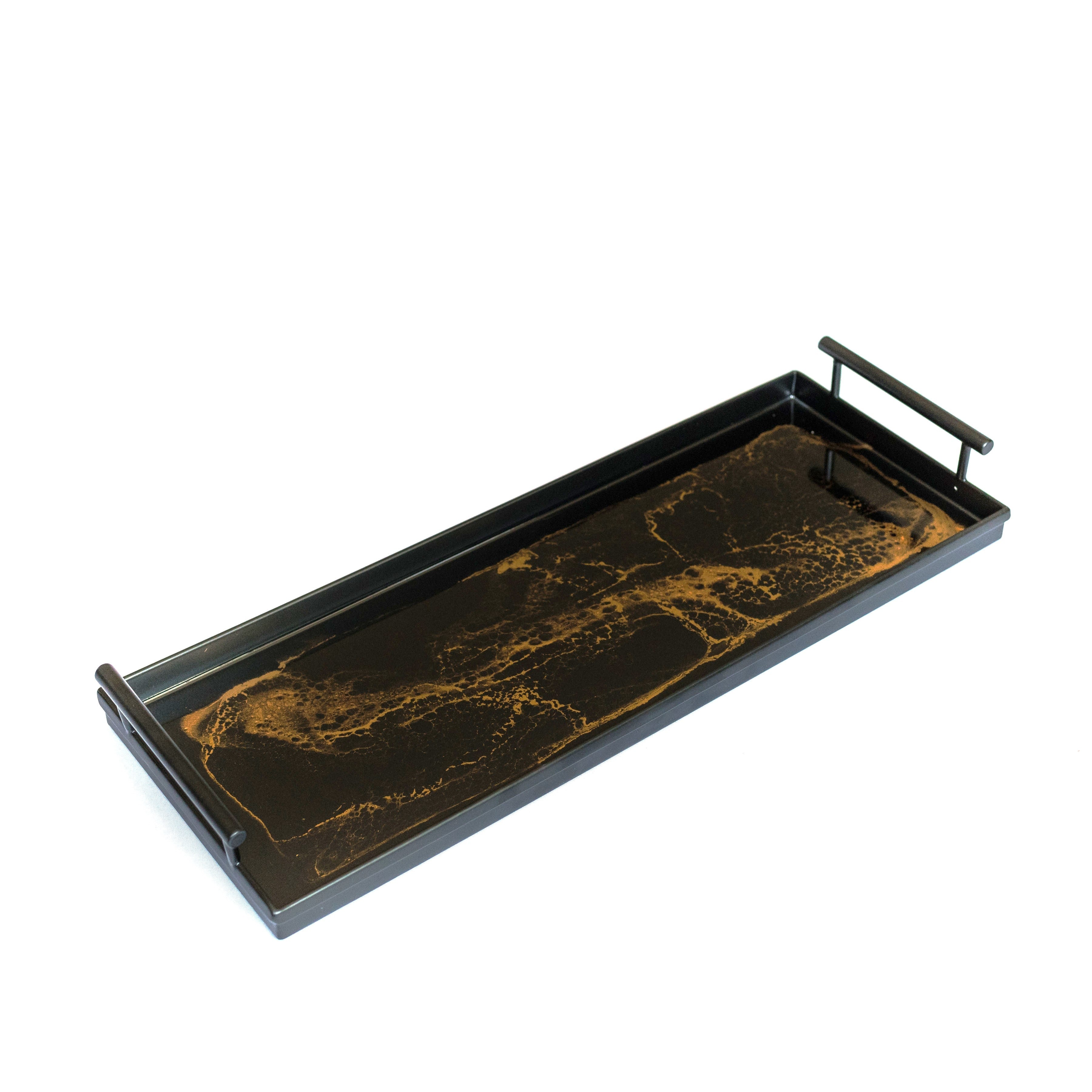 Resin Black Rectangle Tray