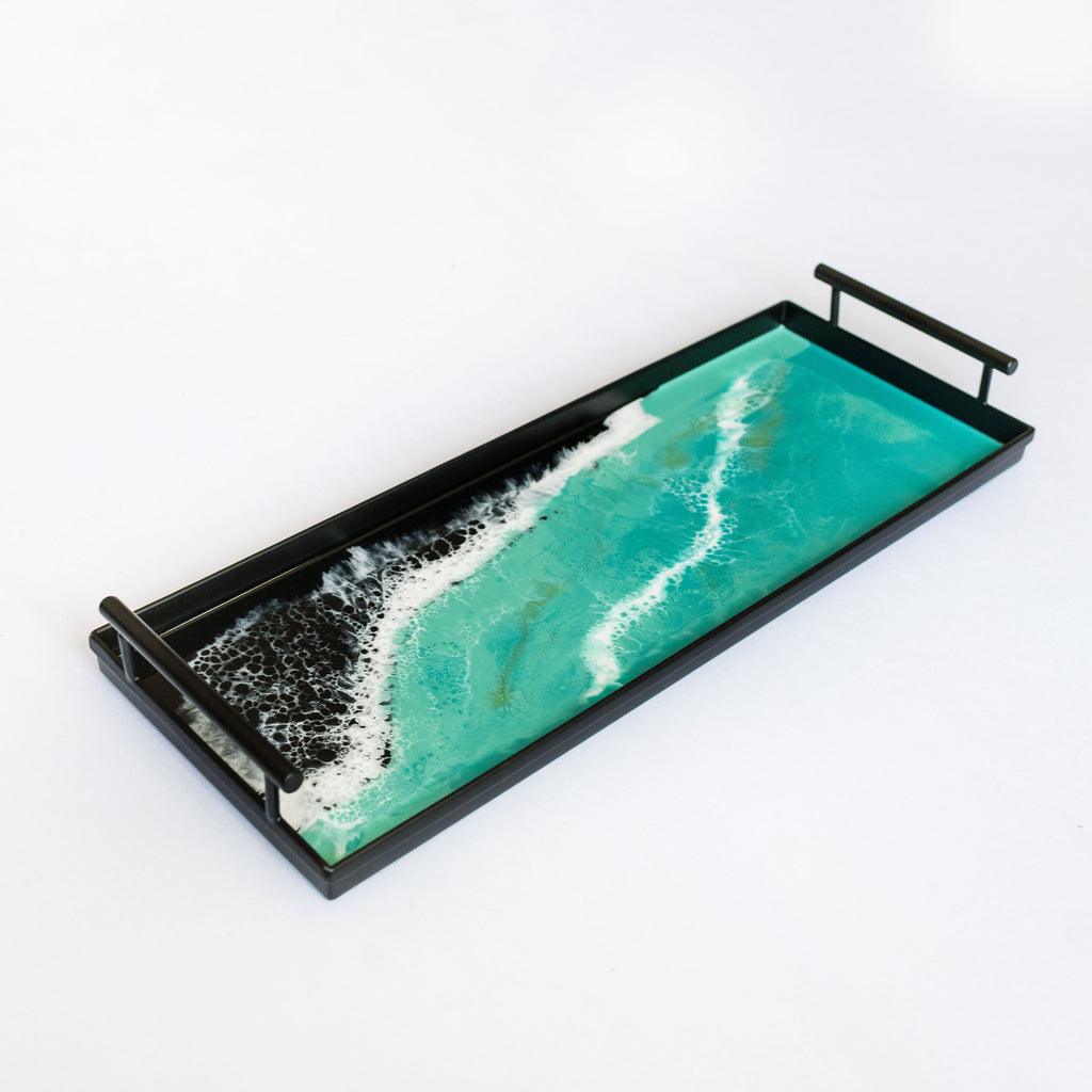 Resin Black Rectangle Tray