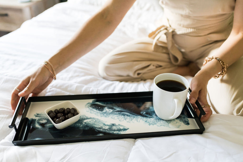 Resin Black Rectangle Tray