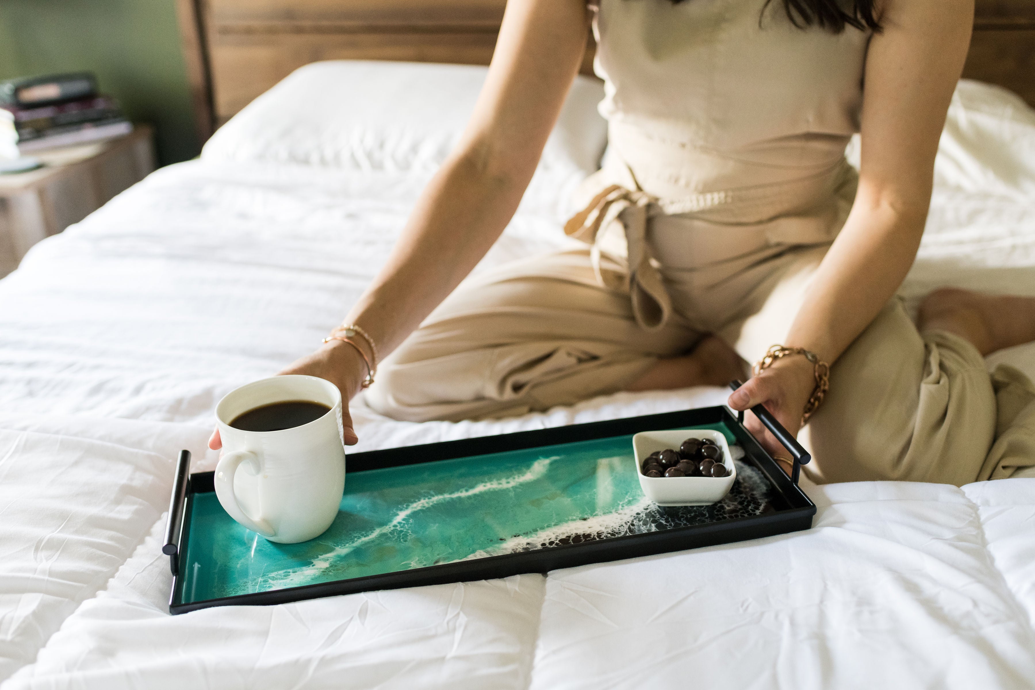 Resin Black Rectangle Tray