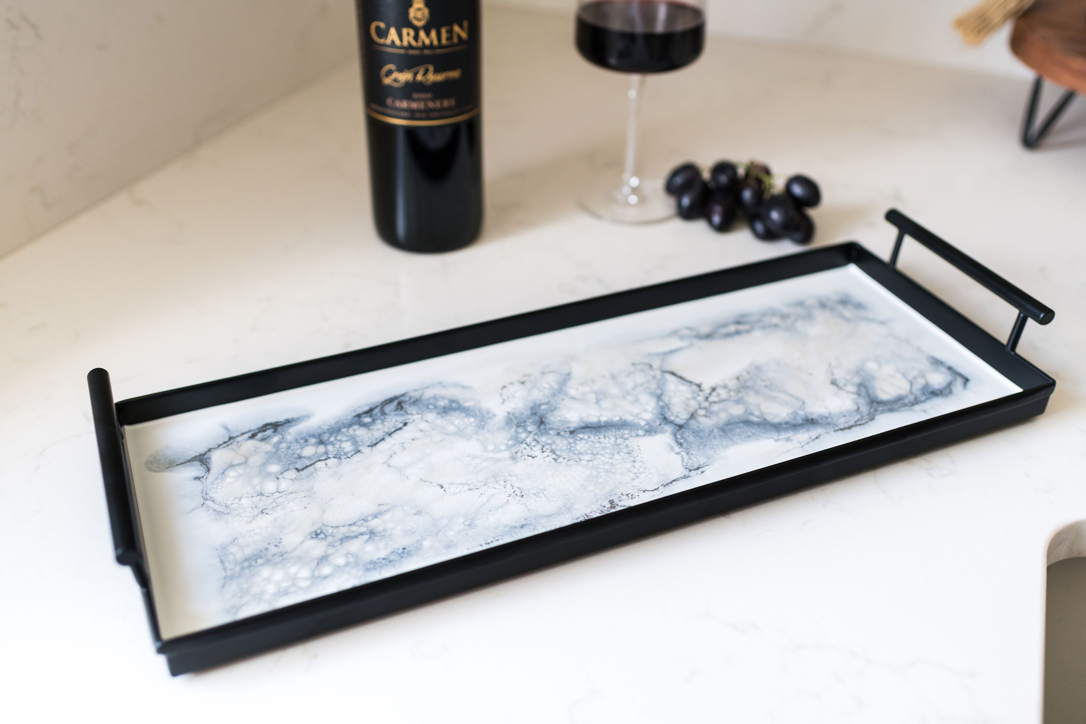 Resin Black Rectangle Tray