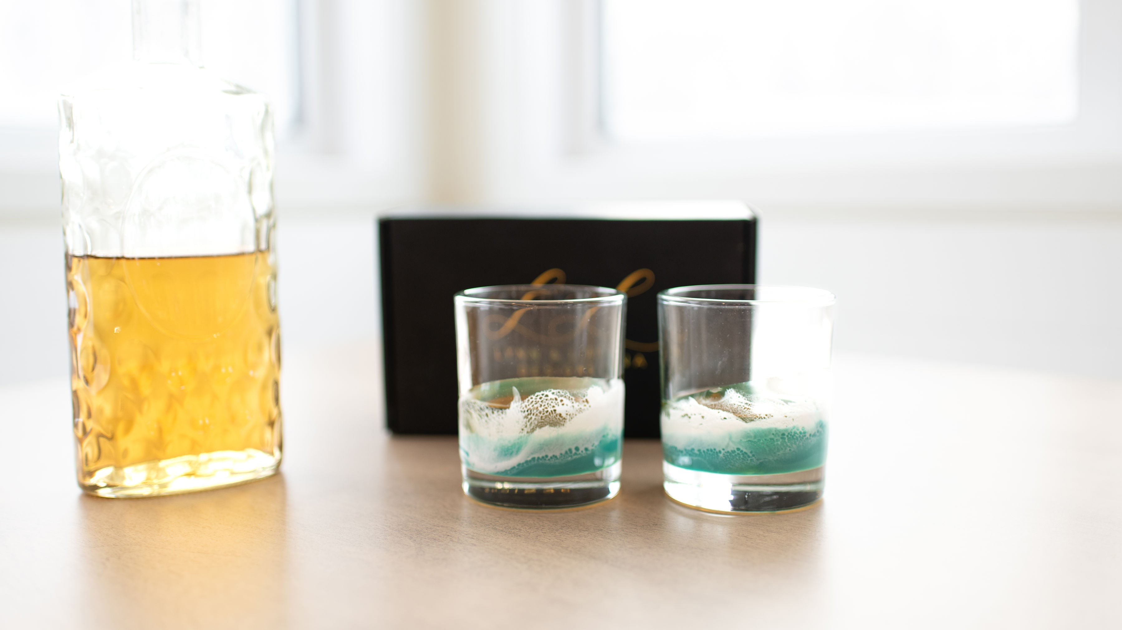NEW!!! Resin Coated Old Fashioned Whisky Glasses (Set of 2) - Restocking May 29