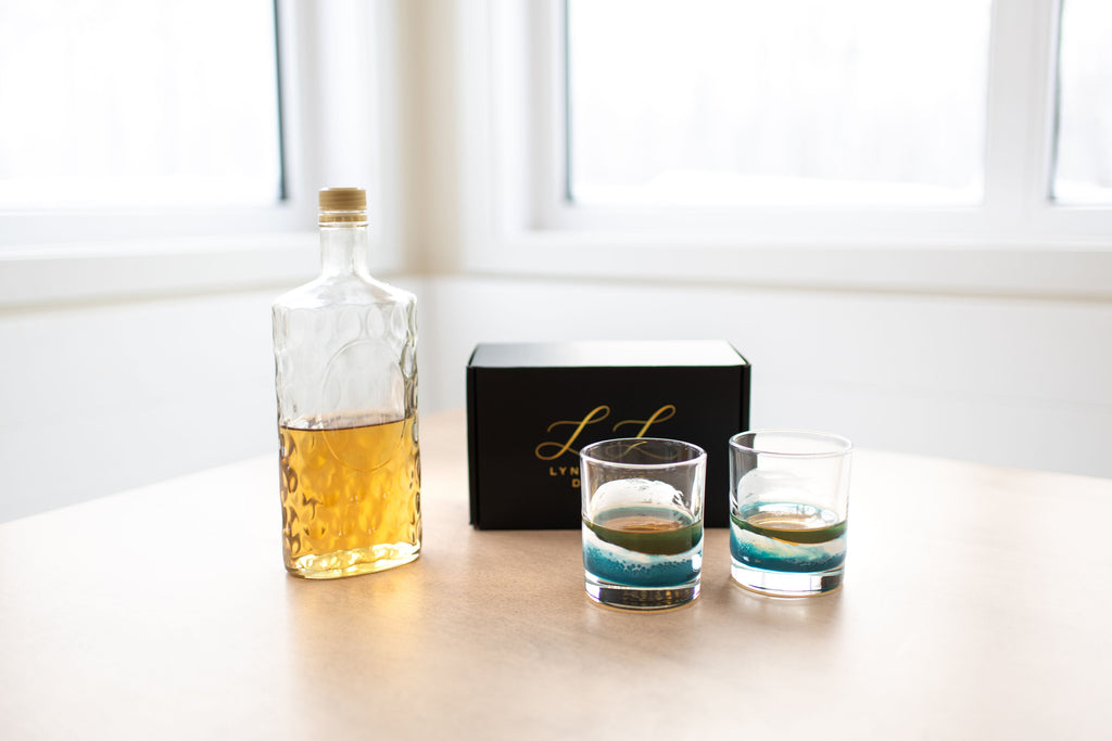 NEW!!! Resin Coated Old Fashioned Whisky Glasses (Set of 2) - Restocking May 29