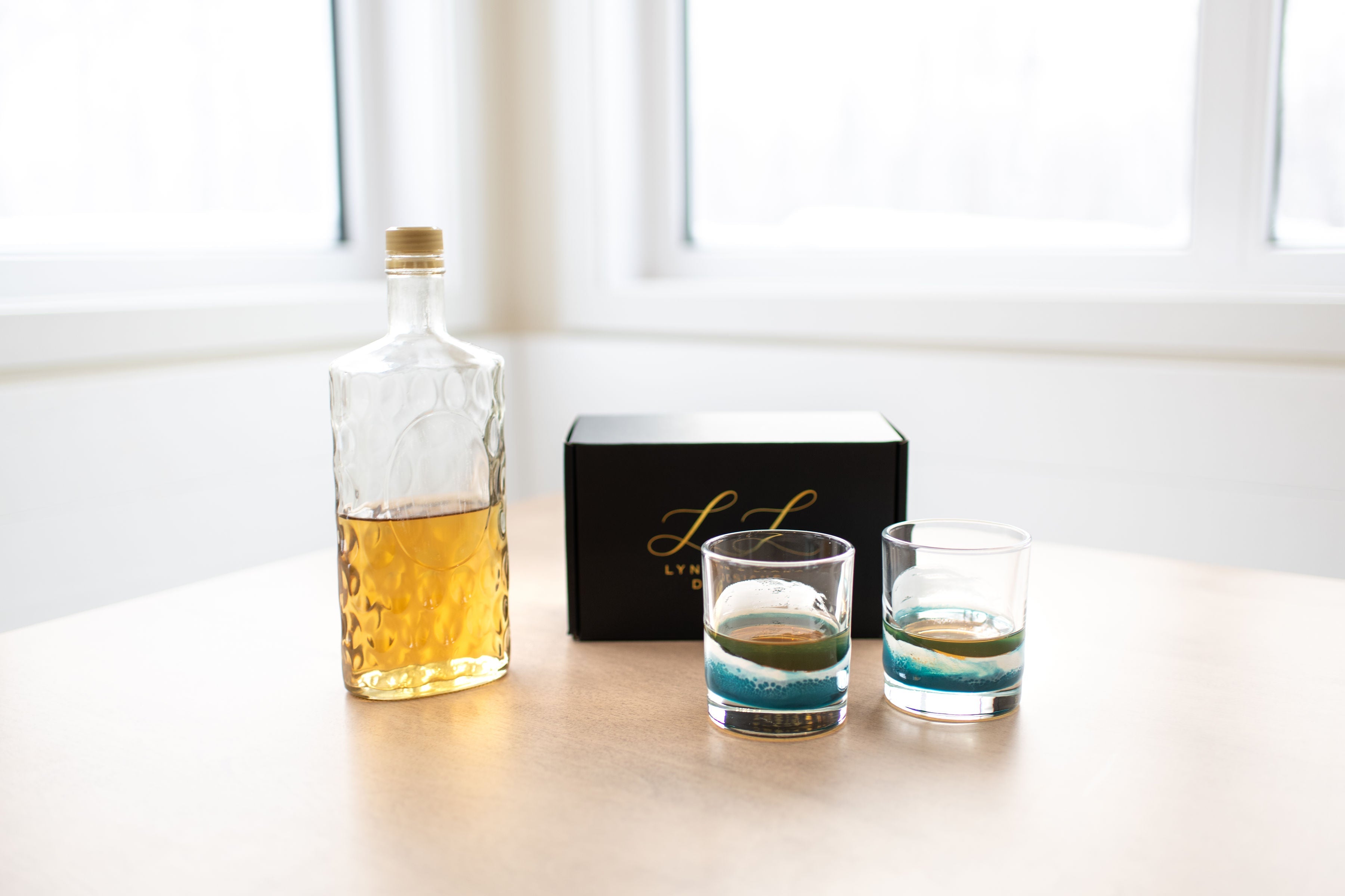 NEW!!! Resin Coated Old Fashioned Whisky Glasses (Set of 2) - Restocking May 29