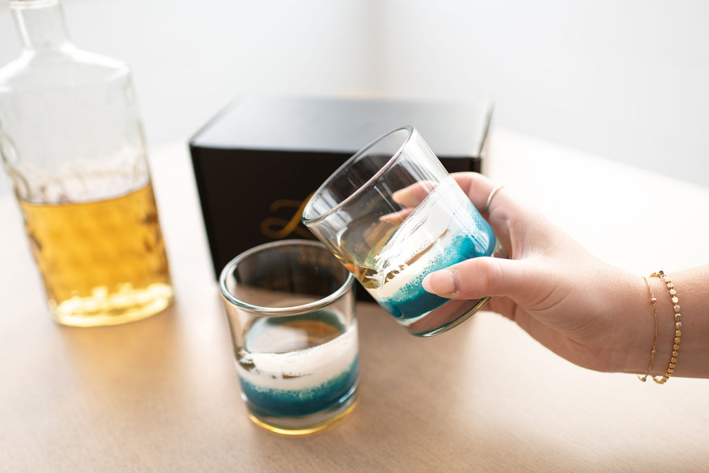 NEW!!! Resin Coated Old Fashioned Whisky Glasses (Set of 2) - Restocking May 29