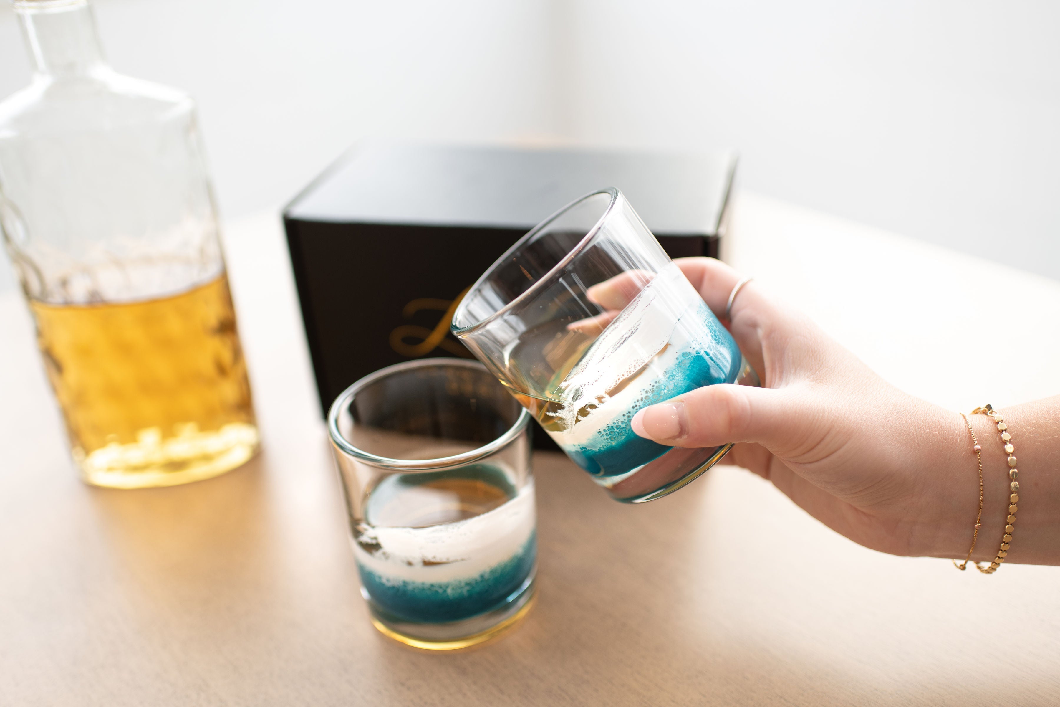 NEW!!! Resin Coated Old Fashioned Whisky Glasses (Set of 2) - Restocking May 29