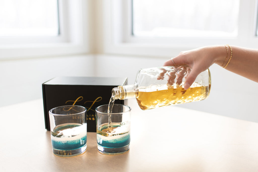 NEW!!! Resin Coated Old Fashioned Whisky Glasses (Set of 2) - Restocking May 29