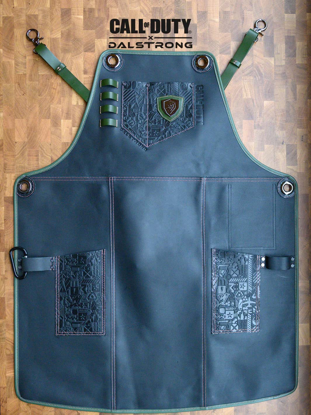 Limited Edition Chef Leather Apron | Call of Duty © Edition | Black Genuine Leather | EXCLUSIVE COLLECTOR APRON | Dalstrong ©