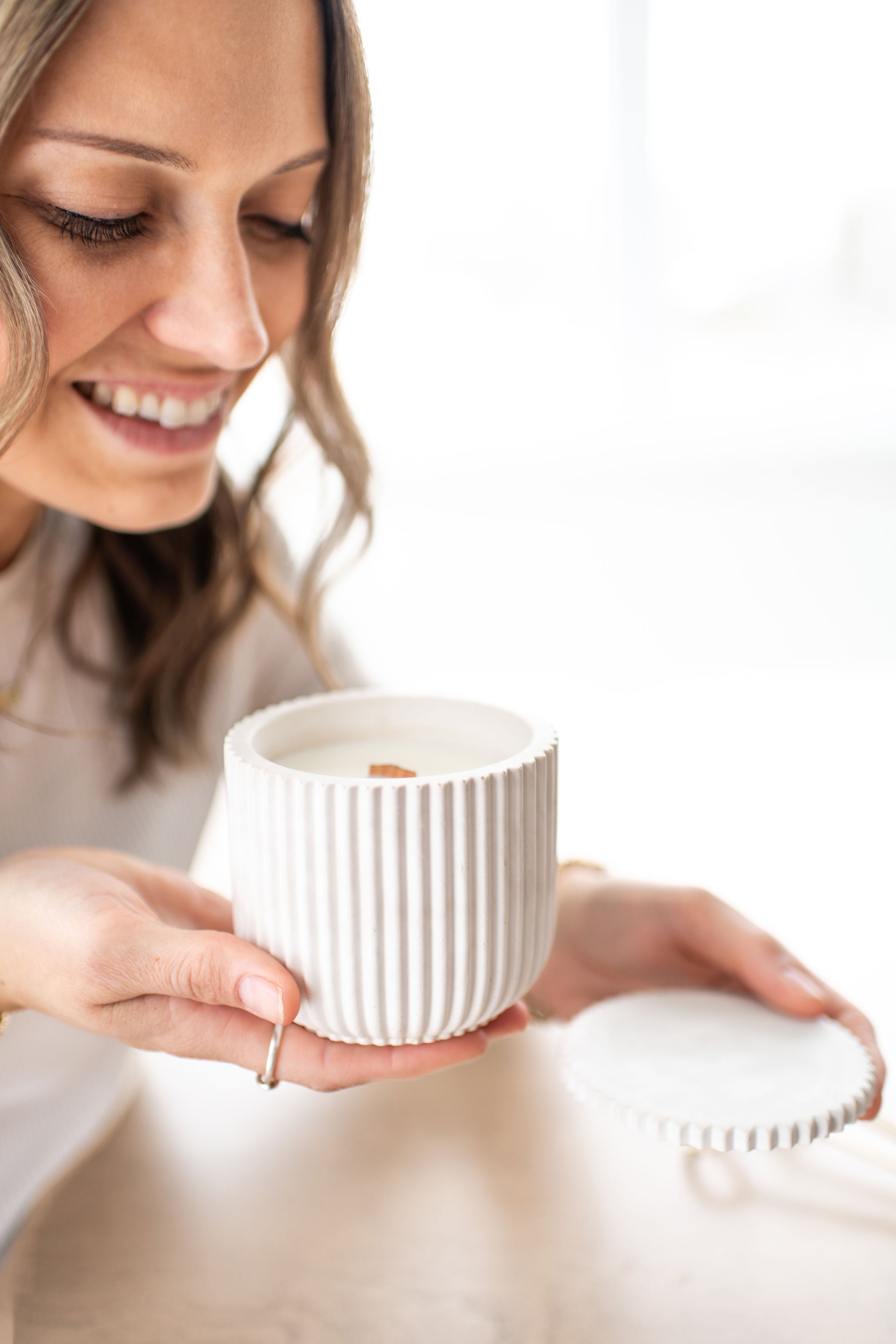 NEW!!! Fluted Large Candle