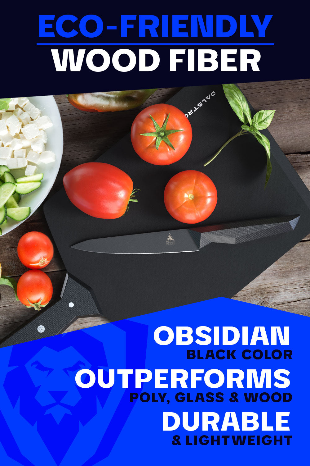 Wood Fiber Cutting Board | Obsidian Black | Dalstrong ©