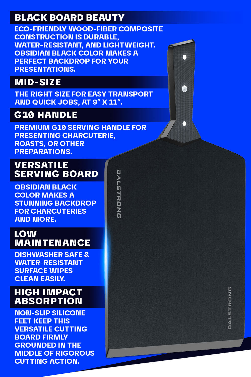 Wood Fiber Cutting Board | Obsidian Black | Dalstrong ©