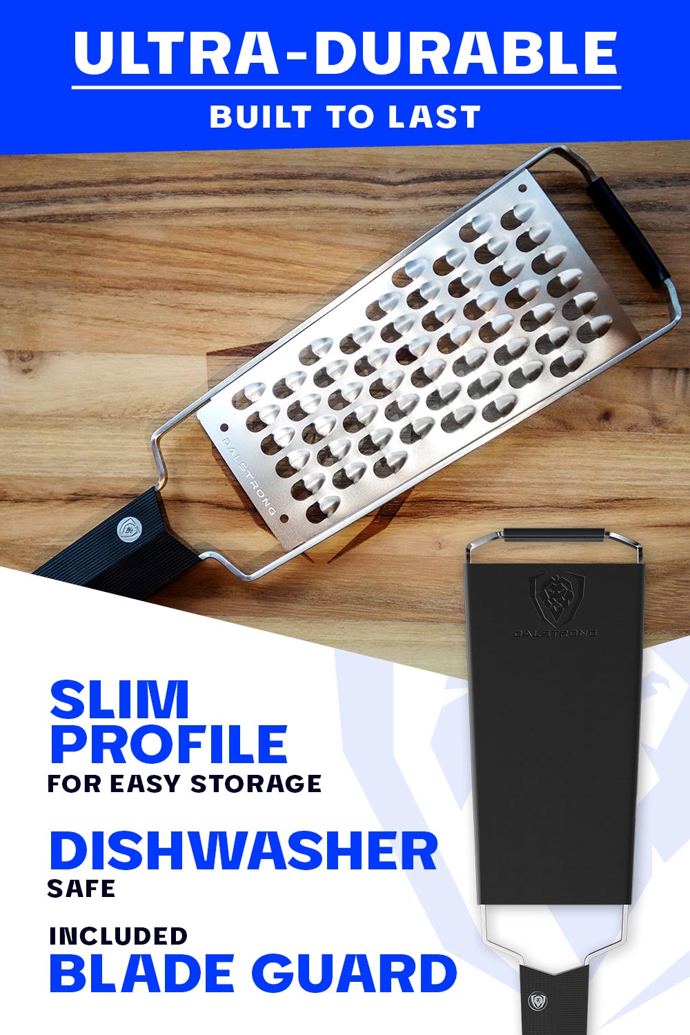 Professional Extra Coarse Wide Cheese Grater | Dalstrong ©
