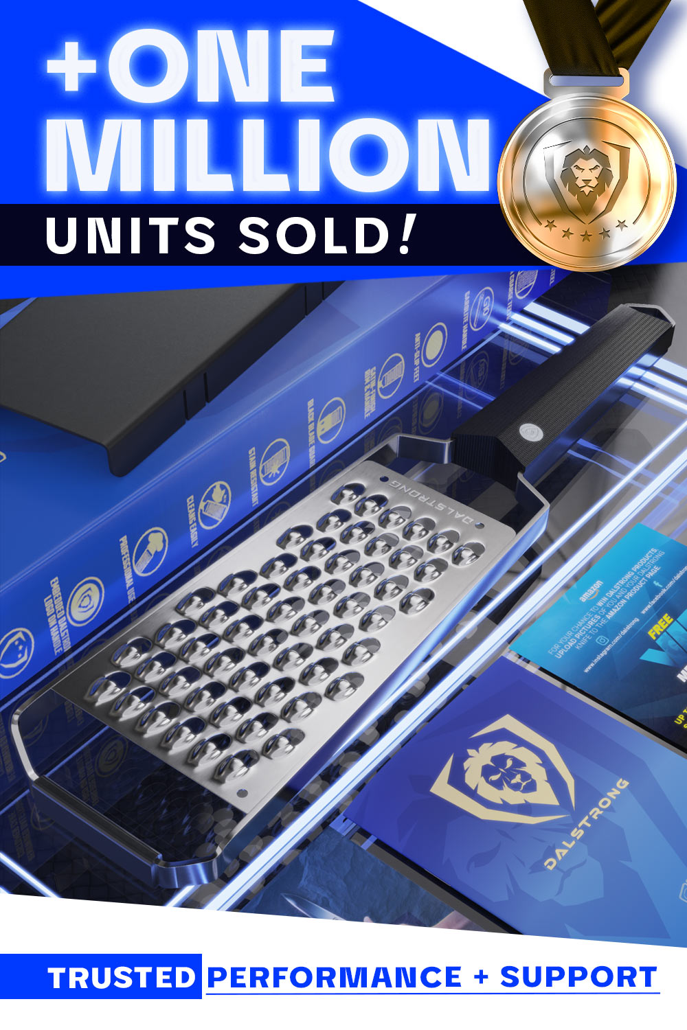 Professional Extra Coarse Wide Cheese Grater | Dalstrong ©