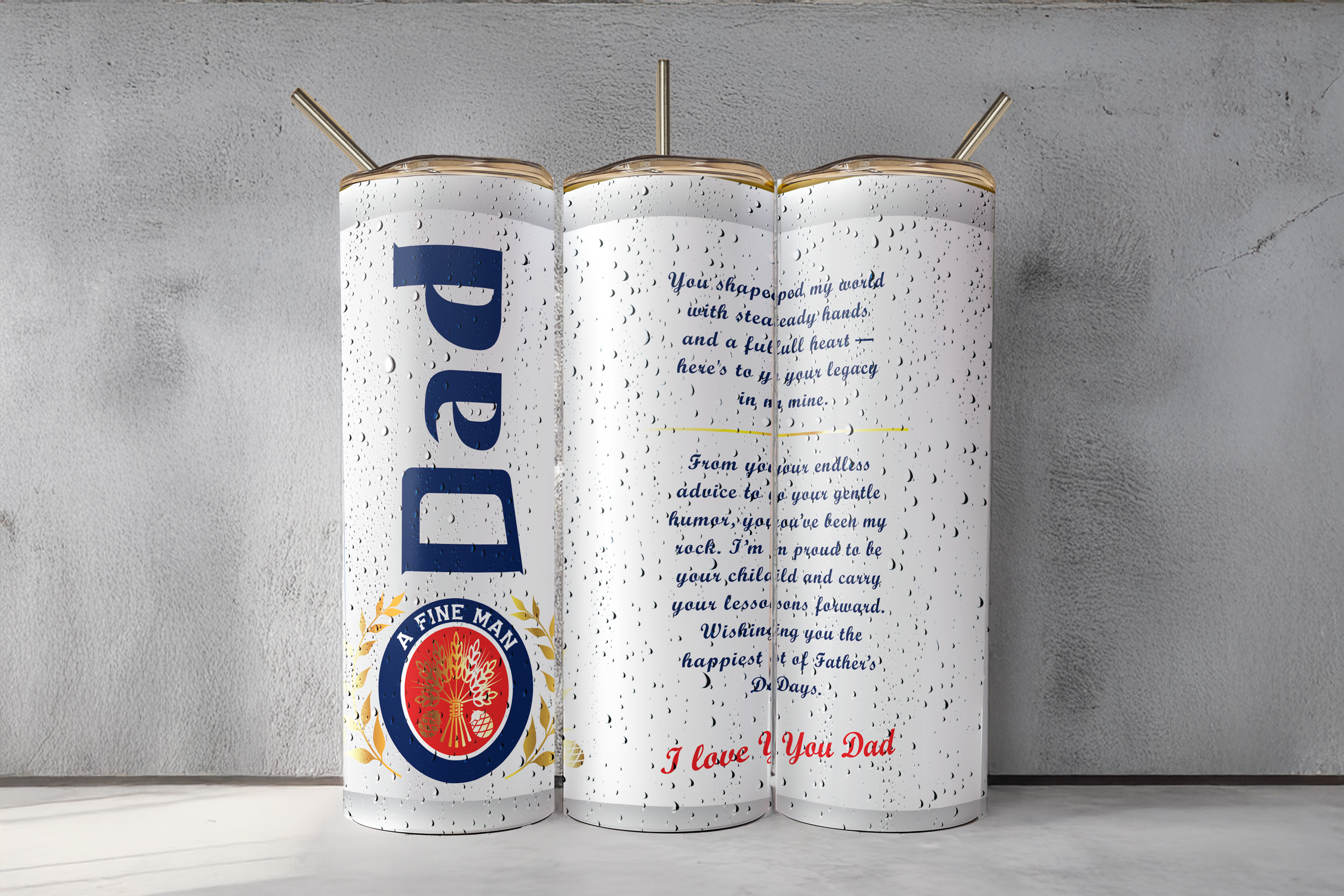 Assorted Ready to Press Sublimation Tumbler Prints (14 Pack) - Father's Day 2025