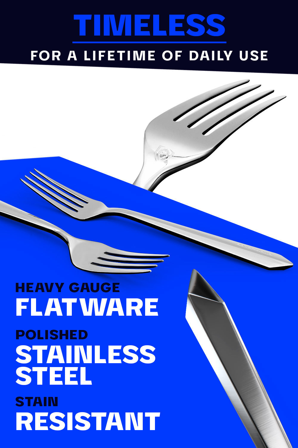 20-Piece Flatware Cutlery Set | Silver Stainless Steel | Service for 4 | Dalstrong ©