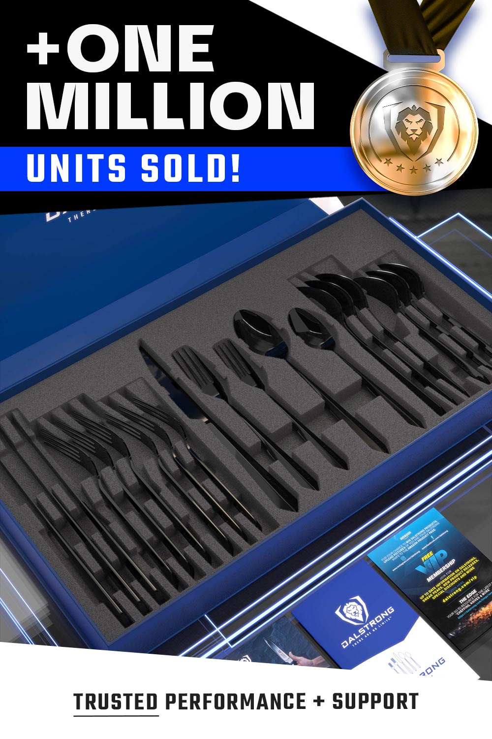 20-Piece Flatware Cutlery Set | Black Stainless Steel | Service for 4 | Dalstrong ©