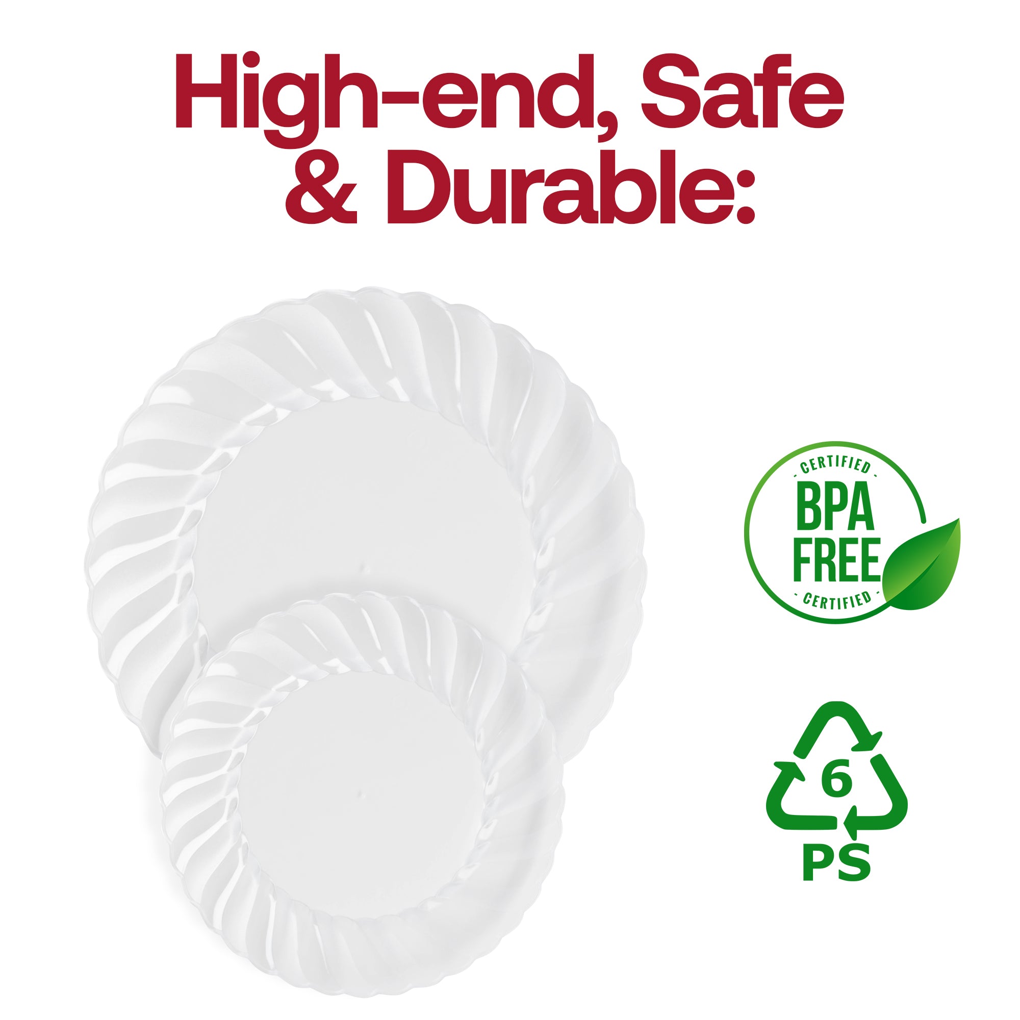 Clear Flair Plastic Dinnerware Value Set
