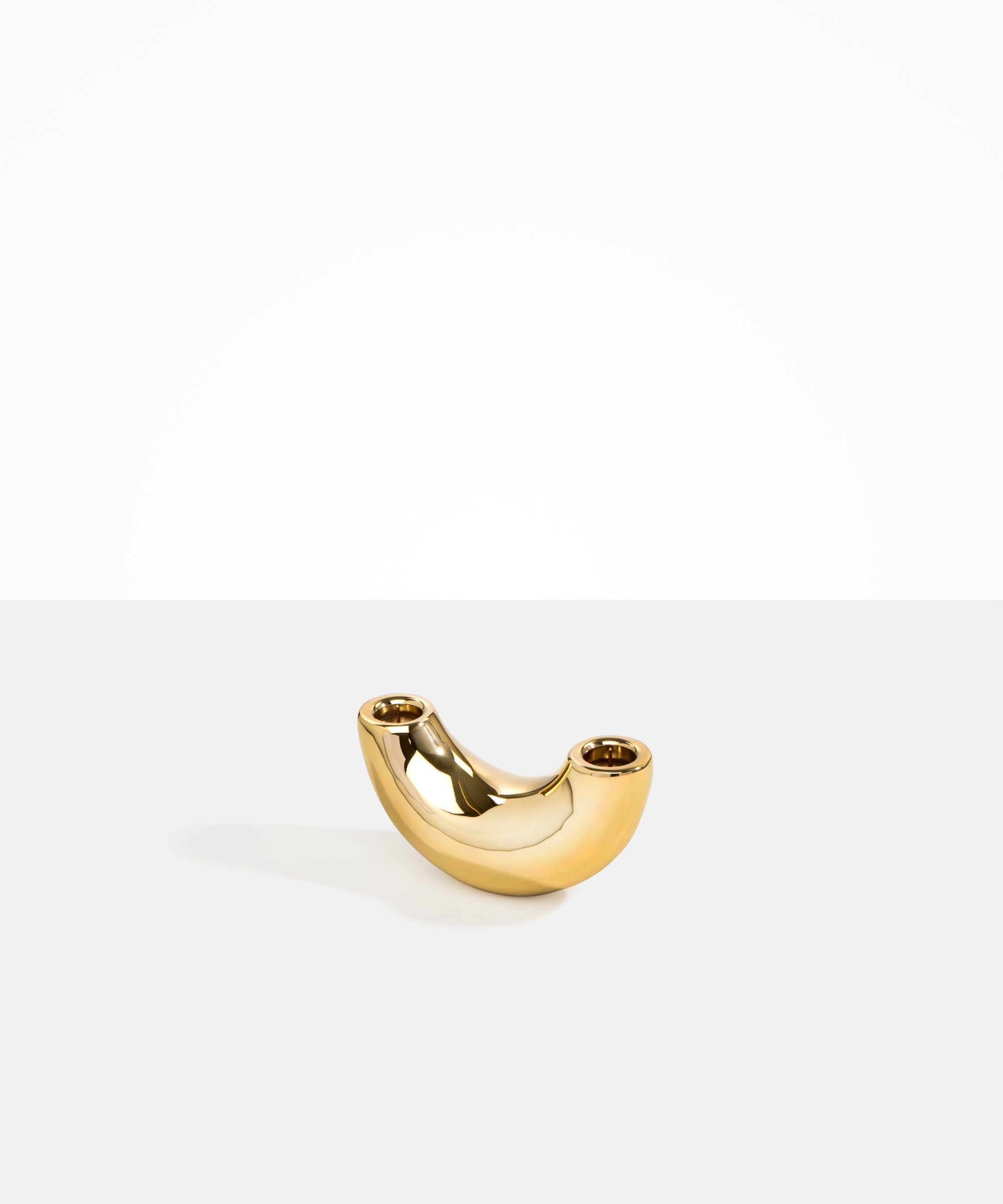 Metal Horn Candlestick Holder