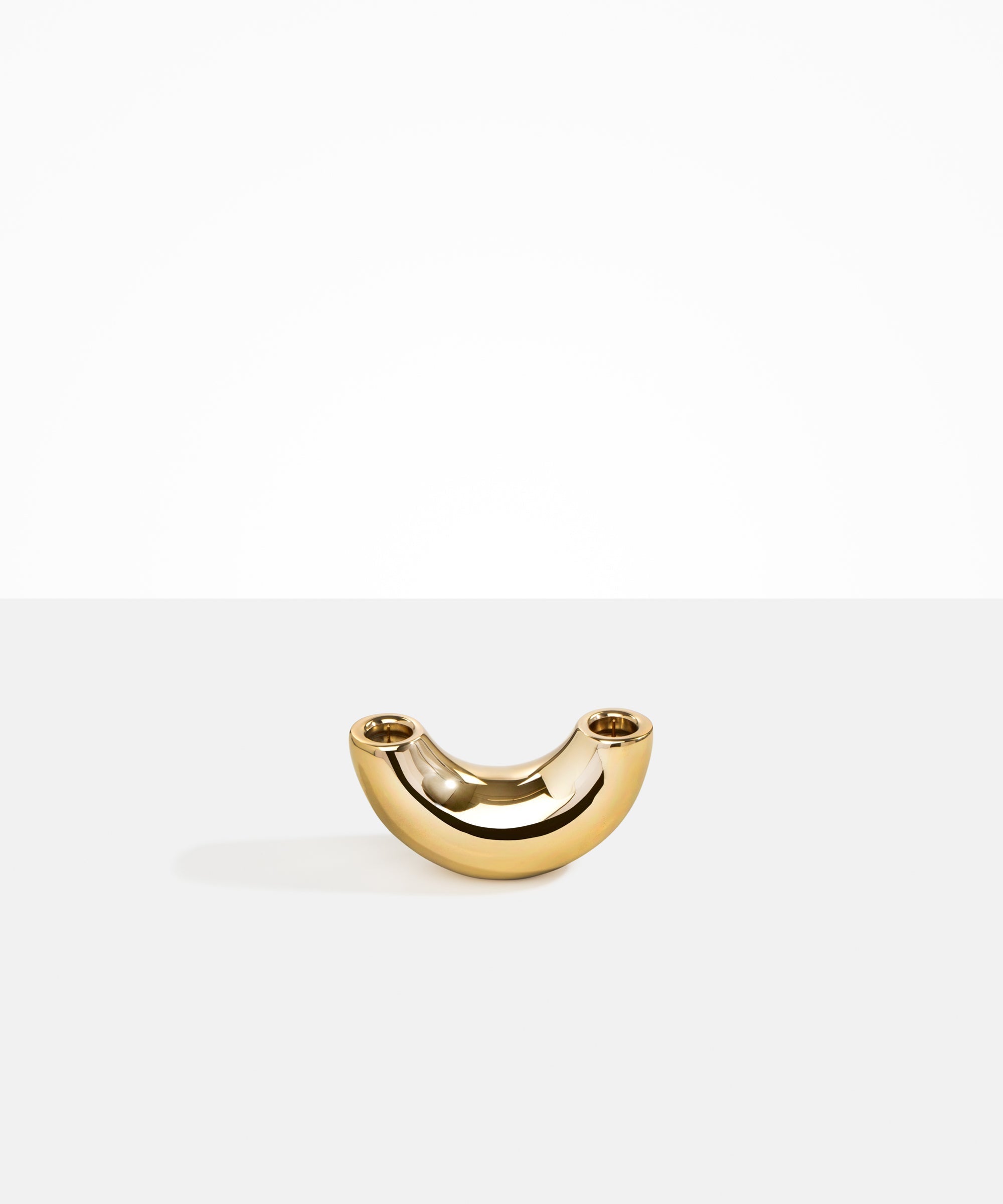 Metal Horn Candlestick Holder