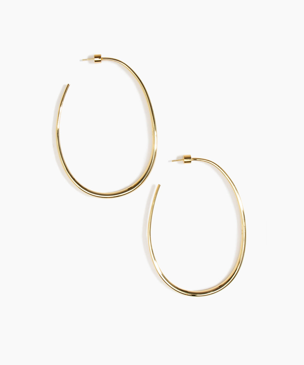 Large Pebble Hoop Earrings