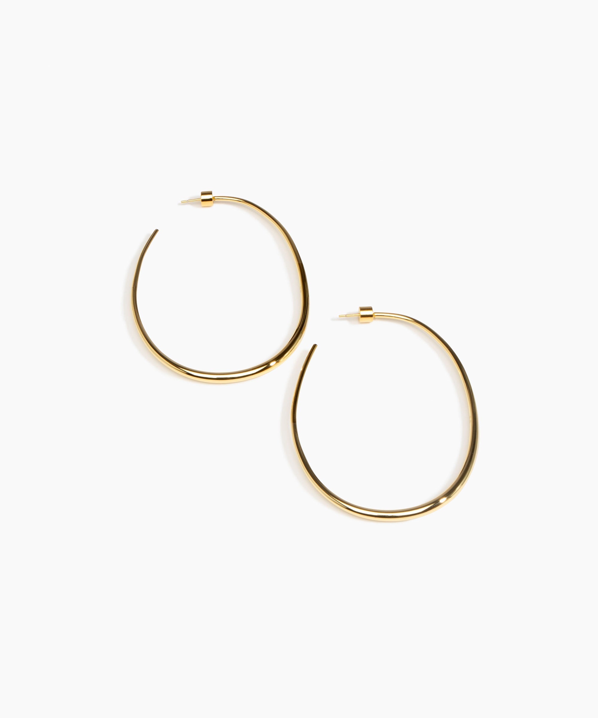Large Pebble Hoop Earrings