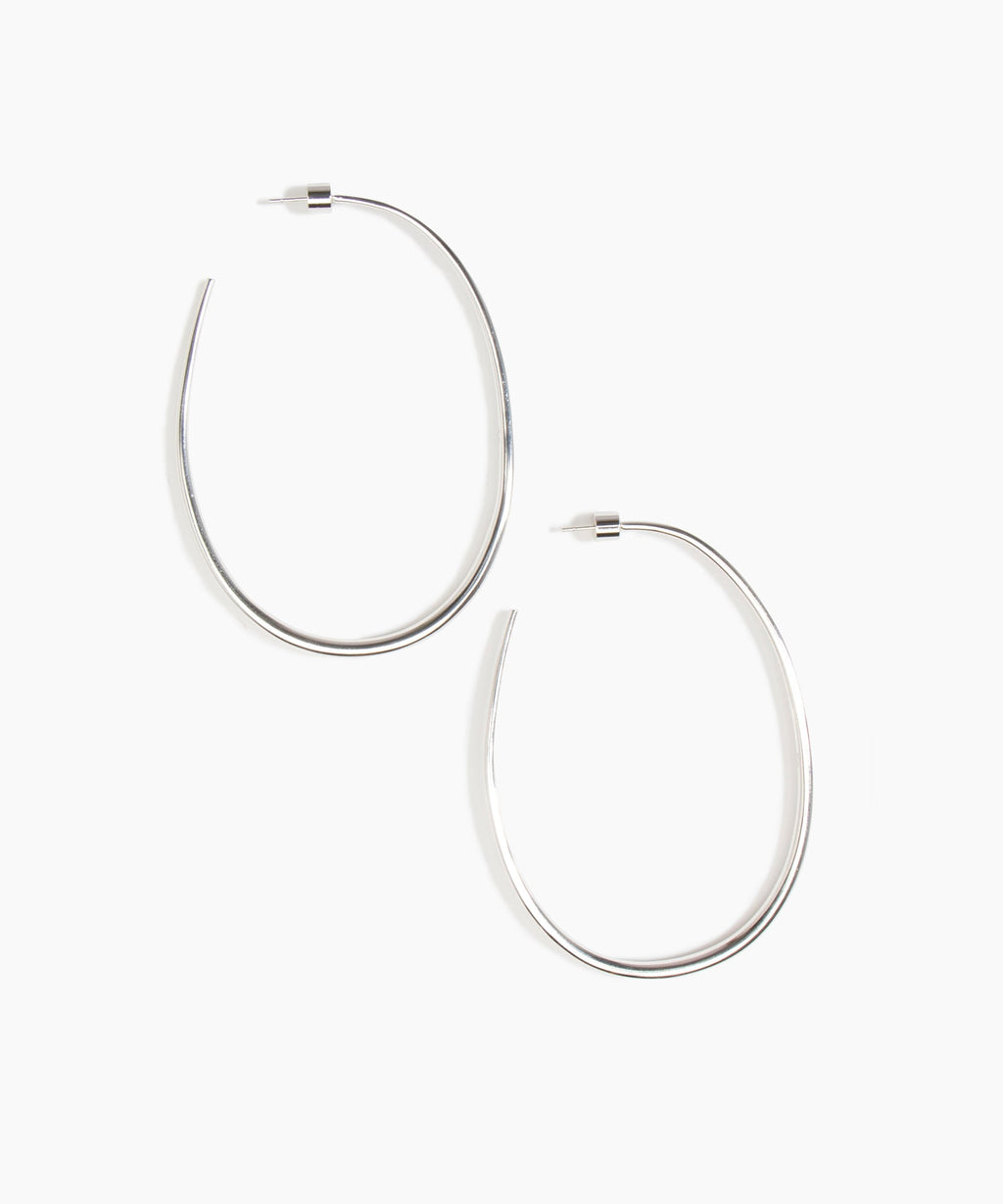 Large Pebble Hoop Earrings