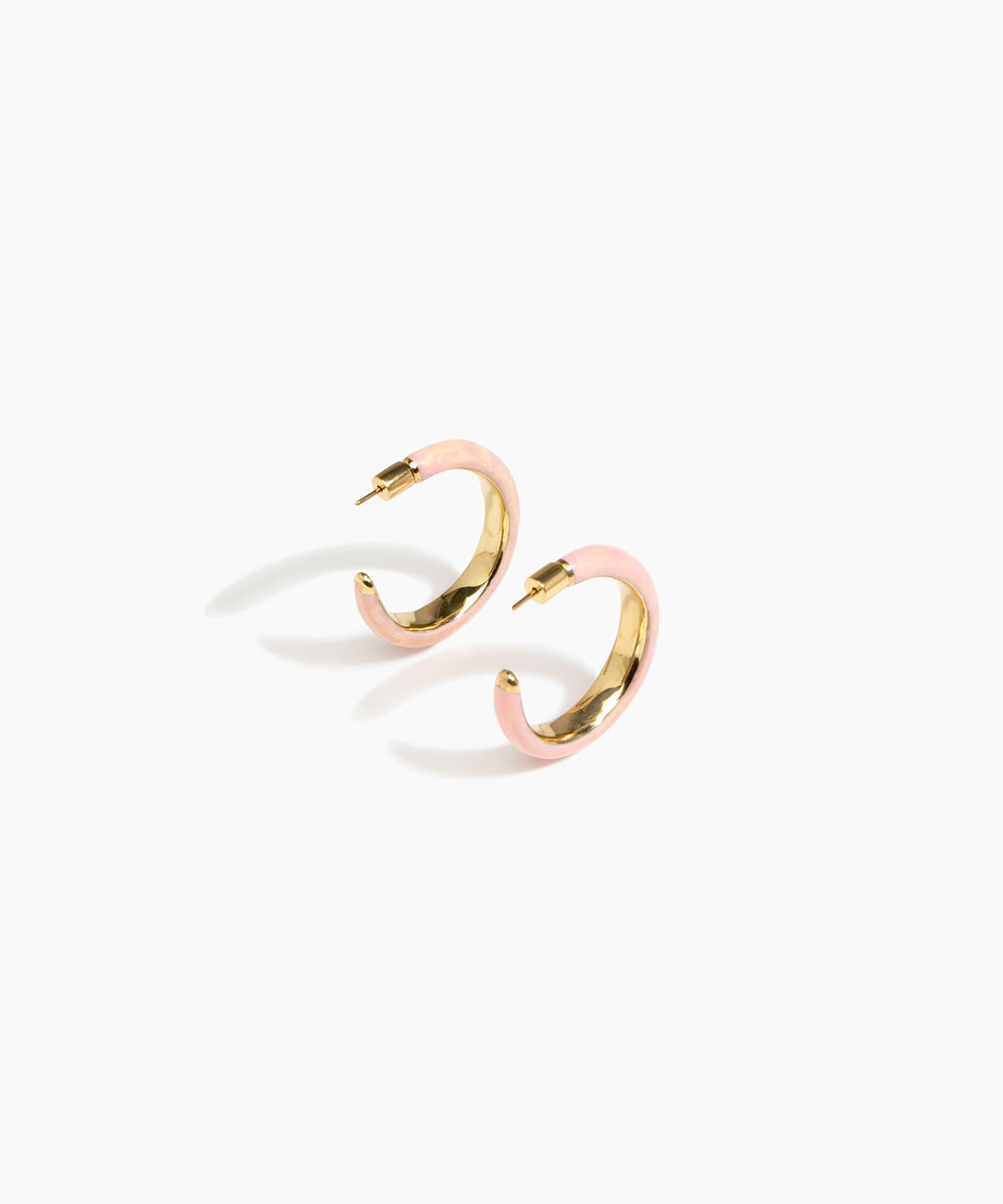 Large Pebble Duo Hoop Earrings