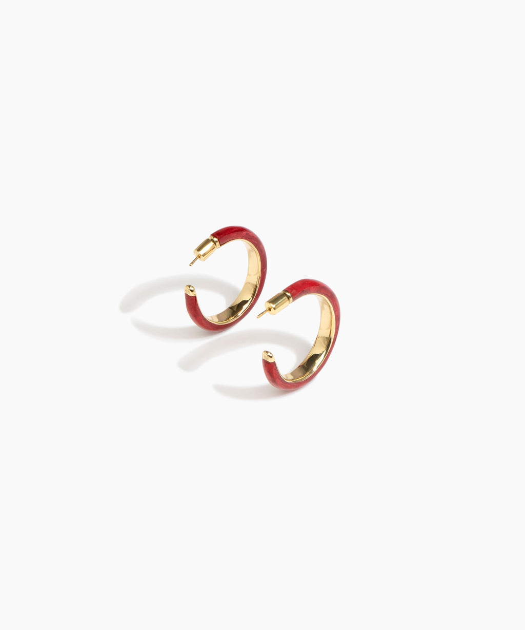 Large Pebble Duo Hoop Earrings