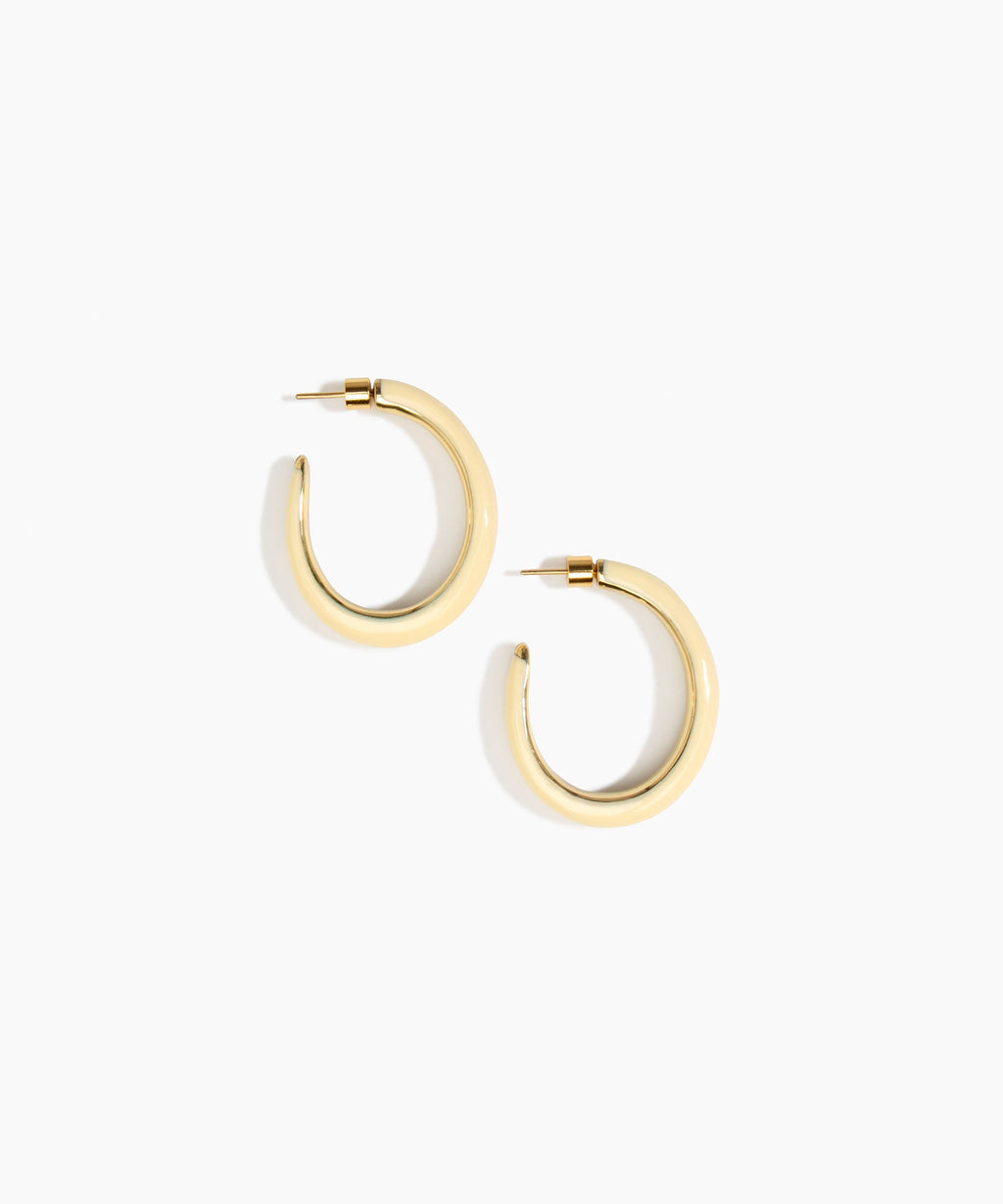 Large Pebble Duo Hoop Earrings